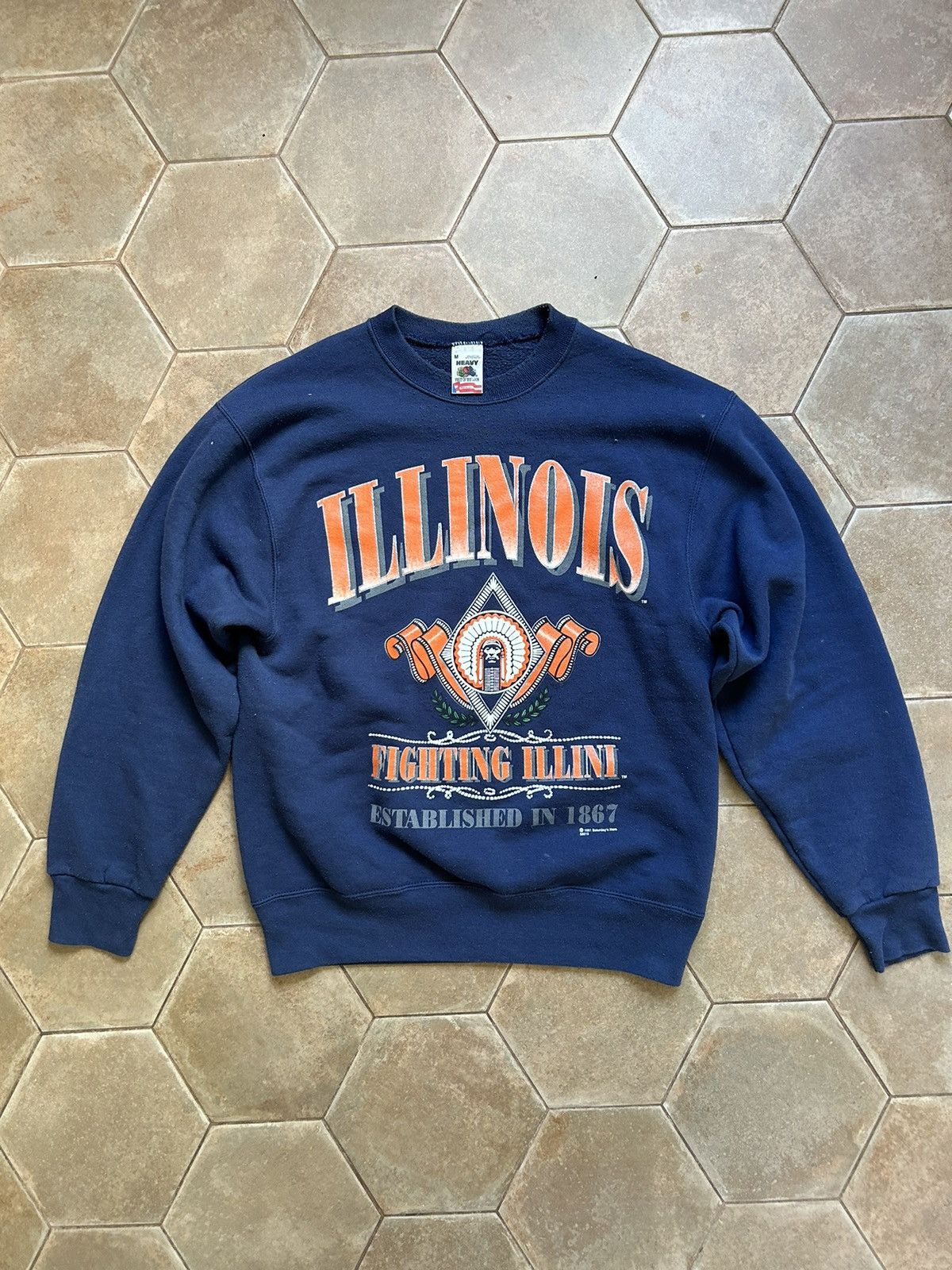 Vintage Vintage University of Illinois Sweatshirt Size US M / EU 48-50 / 2 - 1 Thumbnail