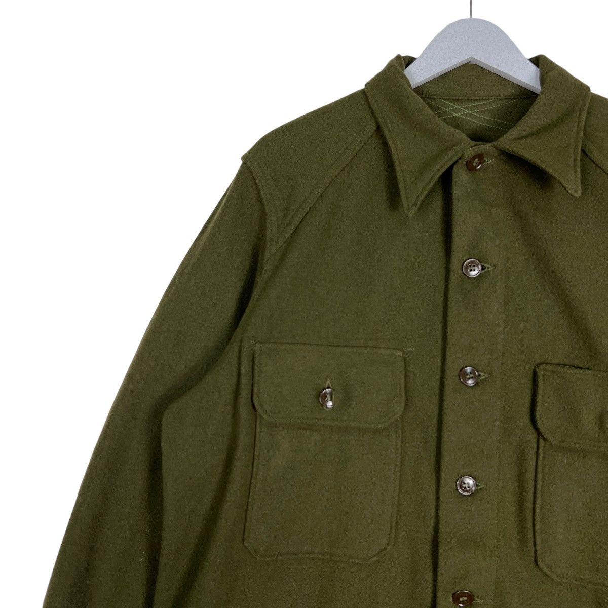 Vintage 🔥 TRUE VINTAGE 40s 50s US ARMY WWII WOOL SHIRT JACKET Size US L / EU 52-54 / 3 - 7 Thumbnail