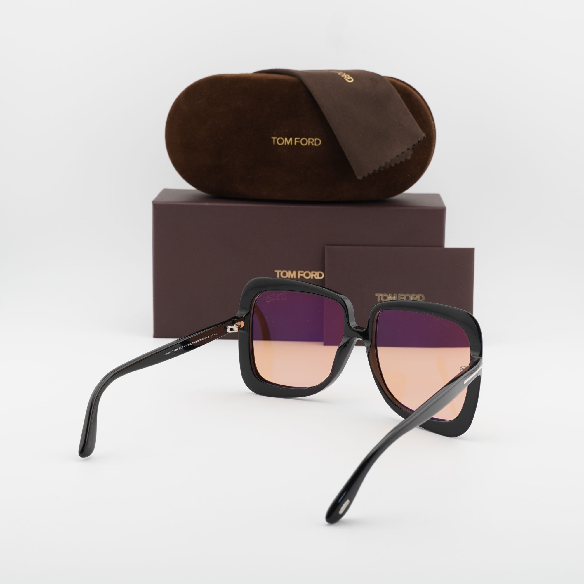Tom Ford Tom Ford Lorelai FT1156 01E Sunglasses Black Butterfly Frame Size ONE SIZE - 10 Thumbnail