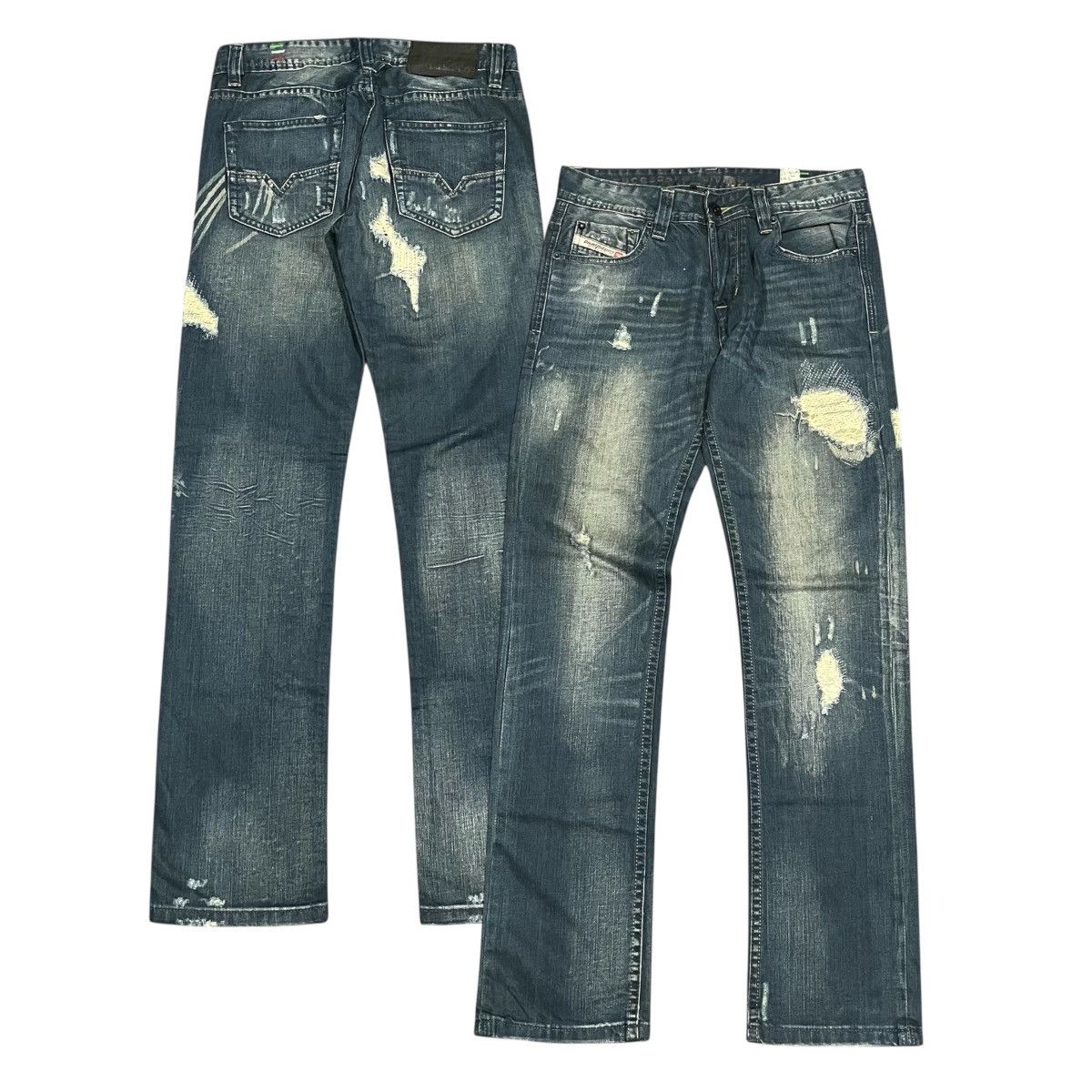 Diesel Black Gold Distressed Diesel Mod Zatiny Denim Pant 30x32 Size US 28 / EU 44 - 1 Thumbnail