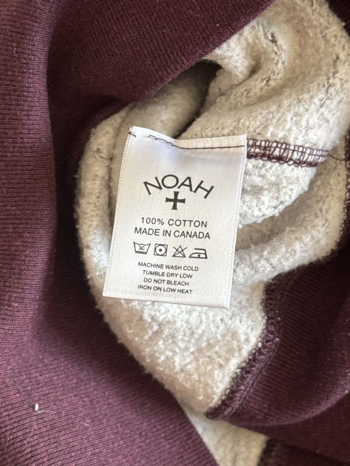 Noah Noah Burgundy Snaps Hoodie Size L Size US L / EU 52-54 / 3 - 4 Thumbnail
