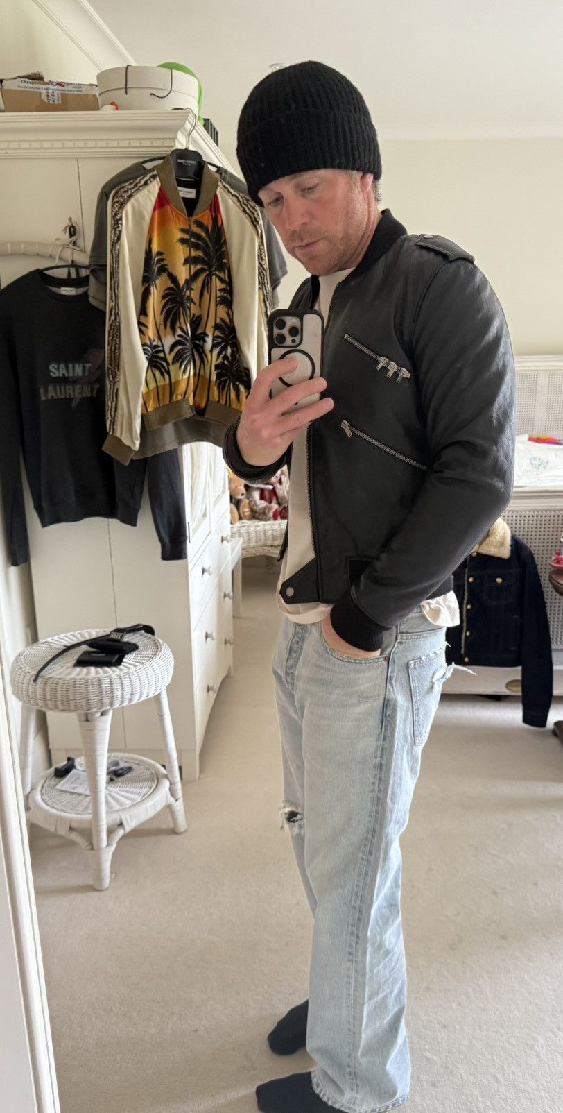 Saint Laurent Paris FW19 Saint Laurent multi zip leather bomber teddy jacket 46 Size US S / EU 44-46 / 1 - 3 Thumbnail