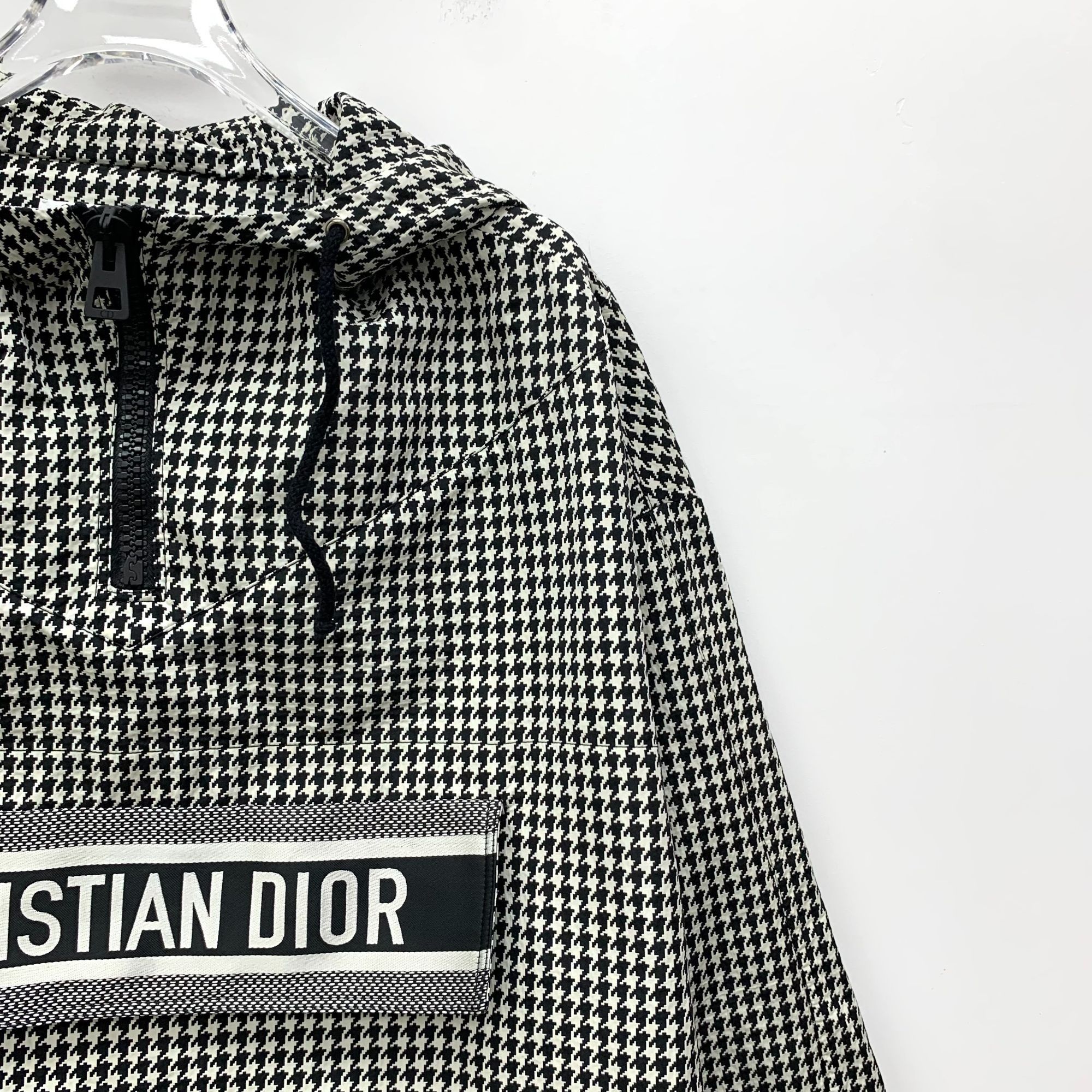 Dior Christian Dior Houndstooth Hooded Jacket XS Long Sleeve Bee Size XS / US 0-2 / IT 36-38 - 7 Thumbnail