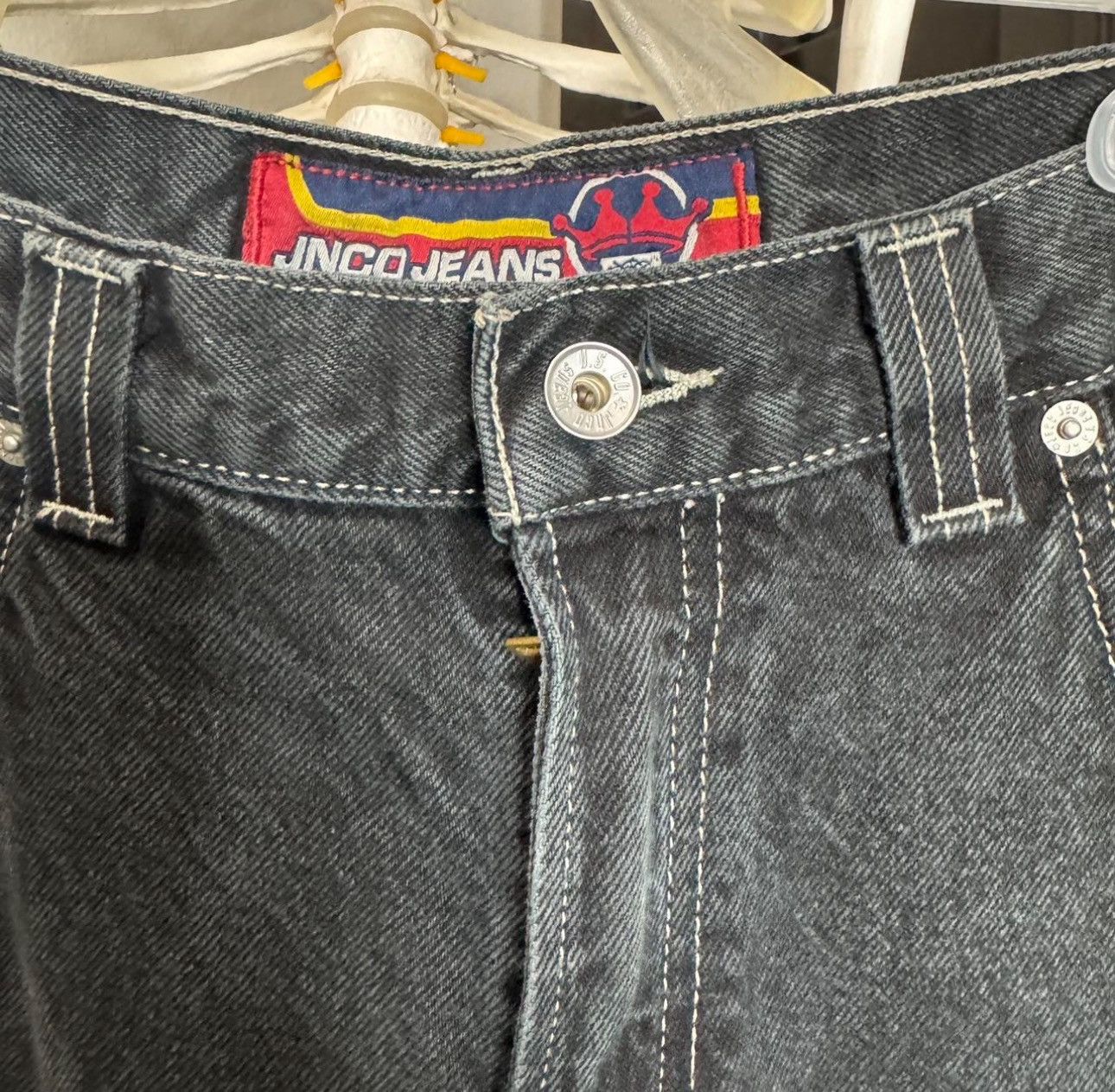JNCO Vintage JNCO faded Jeans Tribals Red youth Black Denim Size 40" / US 18 - 3 Thumbnail