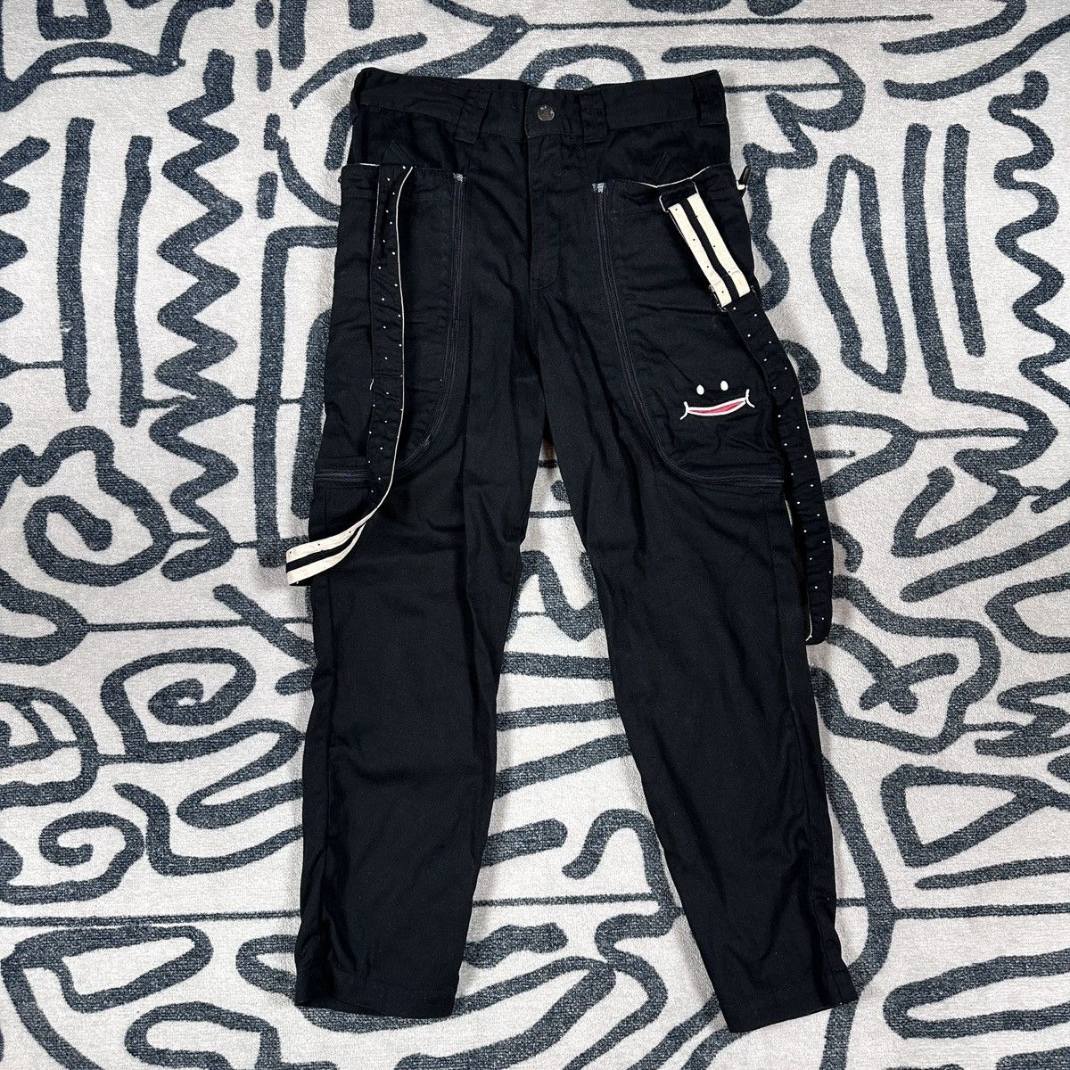 Japanese Brand Up! Smile Cargo Suspender Pants Black Size 32 Size US 32 / EU 48 - 1 Thumbnail