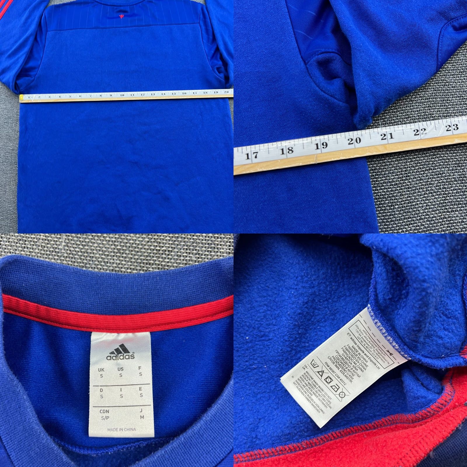 Adidas adidas Manchester United 2015 2016 Sweatshirt Top Mens Small Blue Training Drill Shirt Size US S / EU 44-46 / 1 - 8 Thumbnail