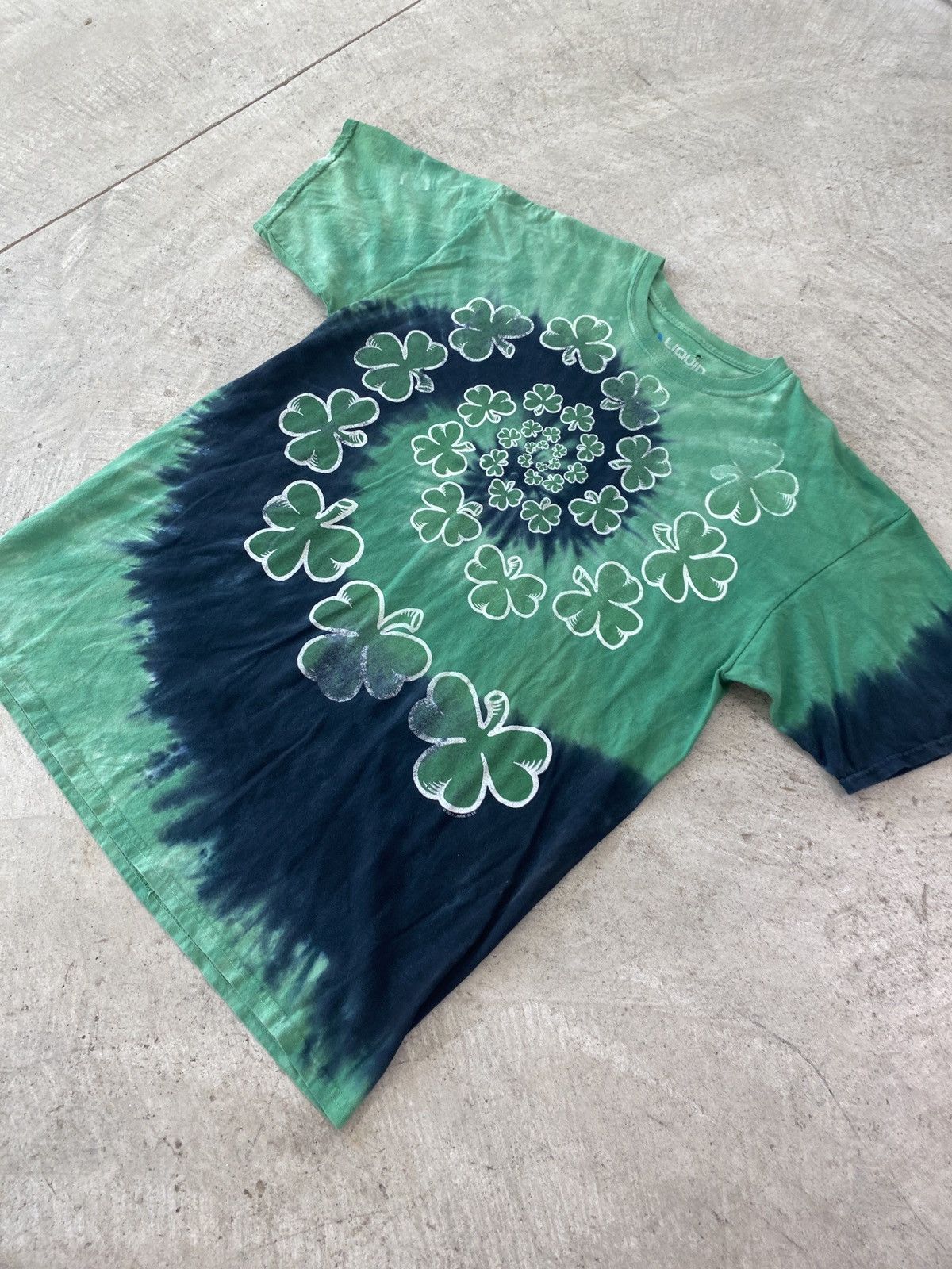Liquid Blue Liquid Blue Shamrock Spiral Tye Dye TShirt Size US XL / EU 56 / 4 - 1 Thumbnail