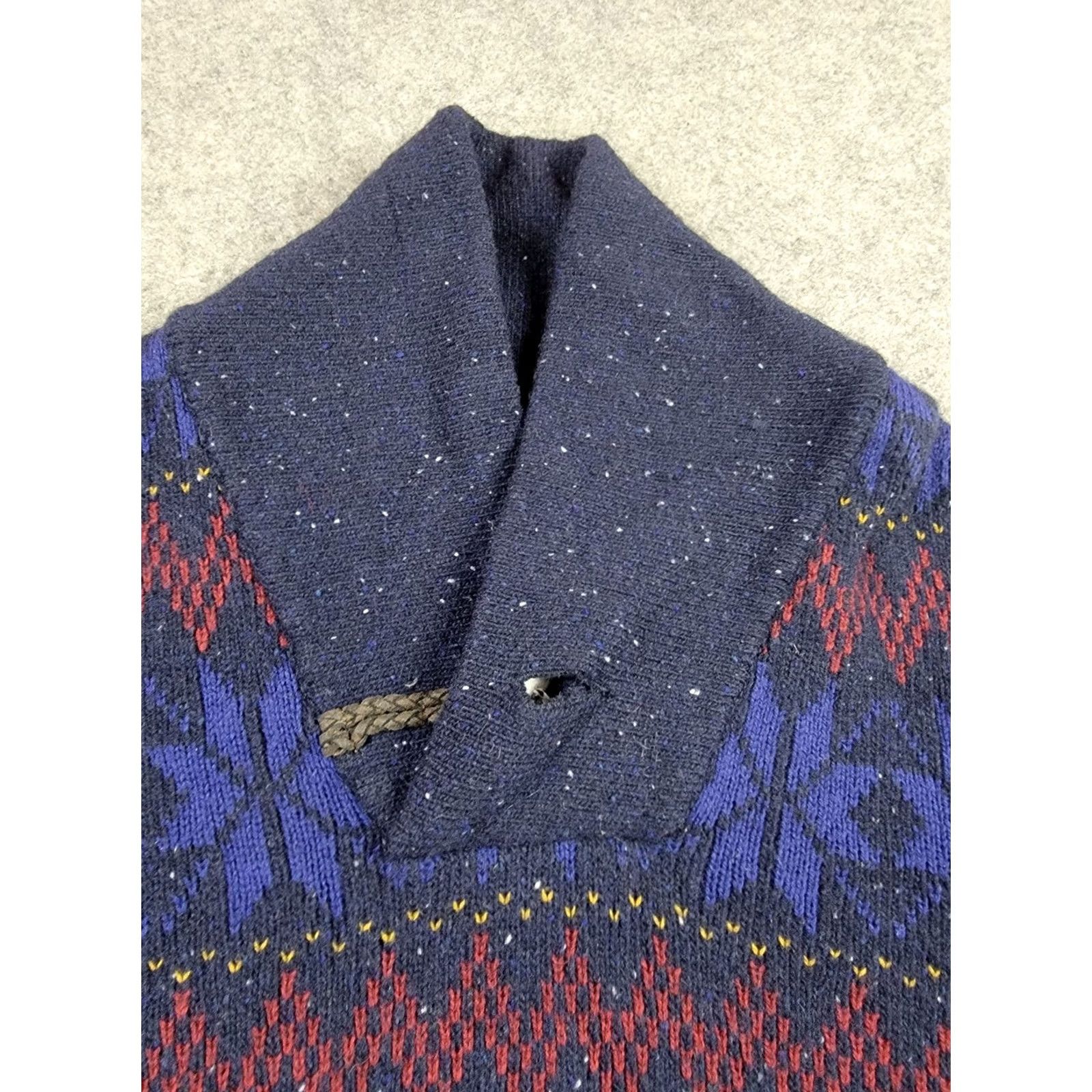 Ted Baker Ted Baker Sweater Mens Size 3 Medium Blue Fair Isle Lambswool Knit Pullover Size US M / EU 48-50 / 2 - 5 Thumbnail