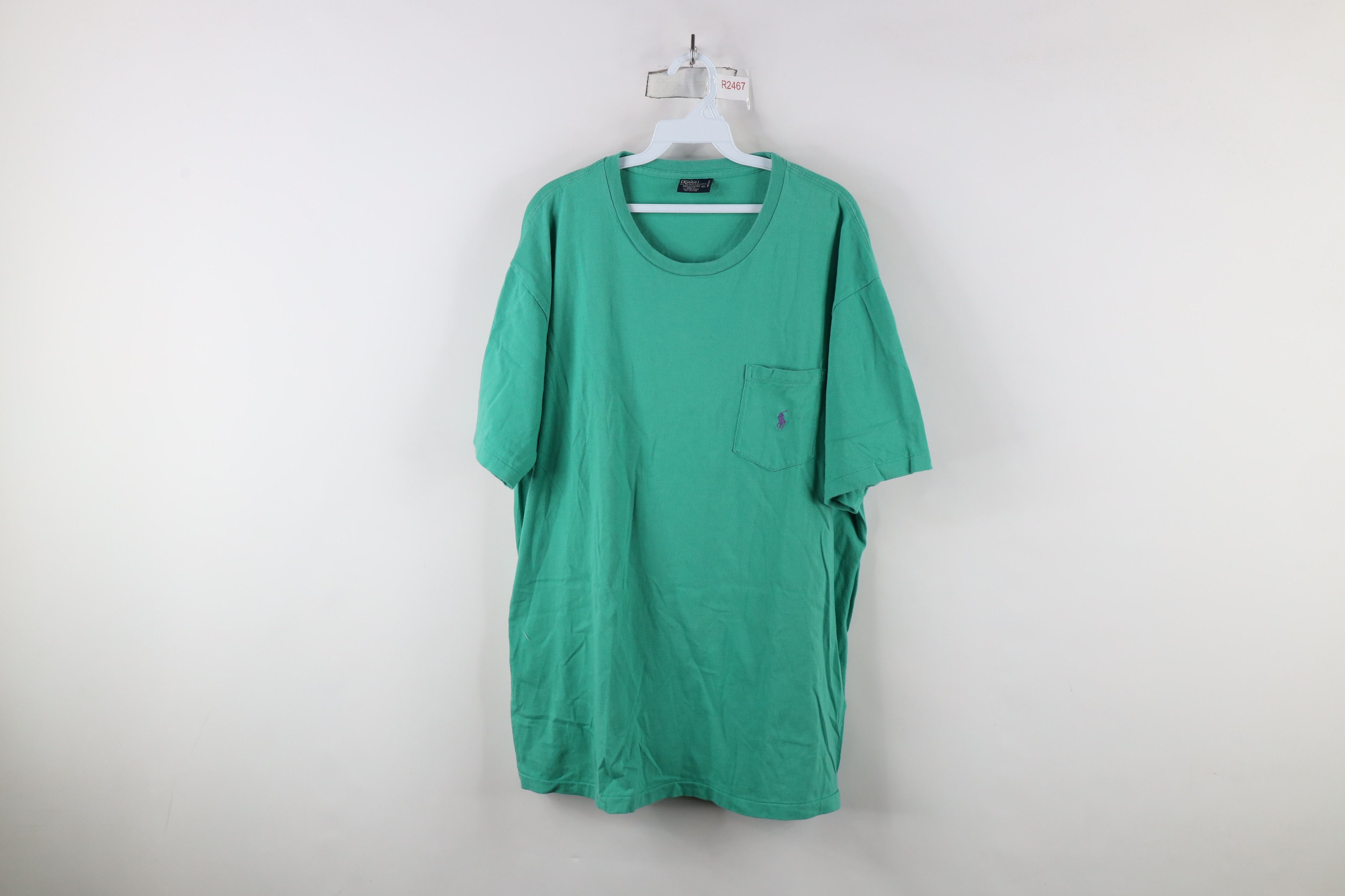 Ralph Lauren × Vintage Vintage 90s Ralph Lauren Short Sleeve Pocket T-Shirt Cotton Size US XL / EU 56 / 4 - 1 Thumbnail