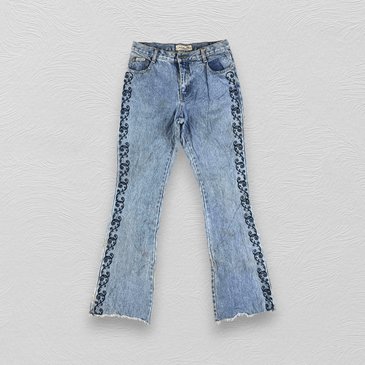 Japanese Brand Vintage 90s Japanese Brand Blue Flared Jeans KJ2083 Size US 31 - 1 Thumbnail