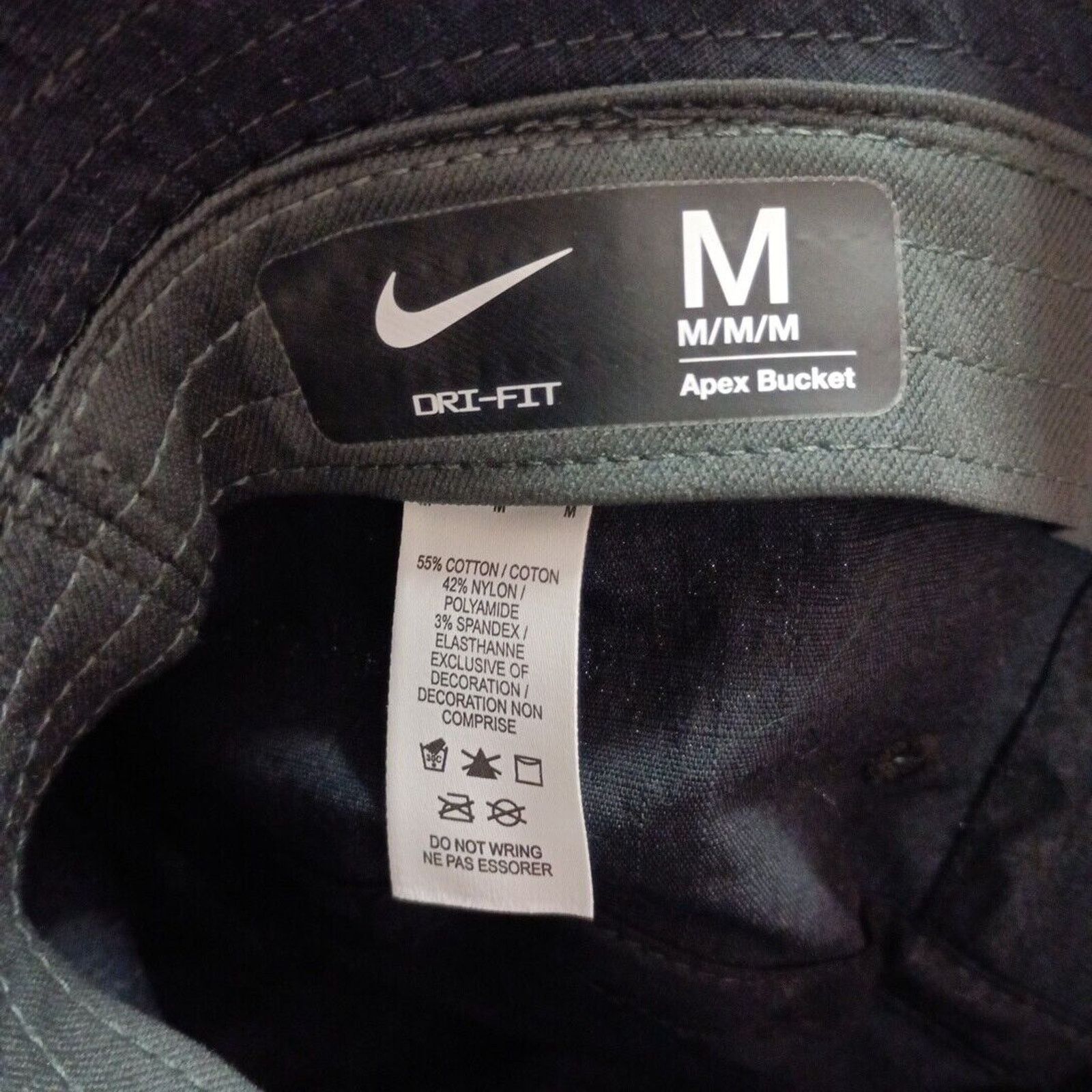 Nike Nike Dri-Fit Apex Bucket Hat Unisex Adult Size Medium Black Size ONE SIZE - 4 Thumbnail