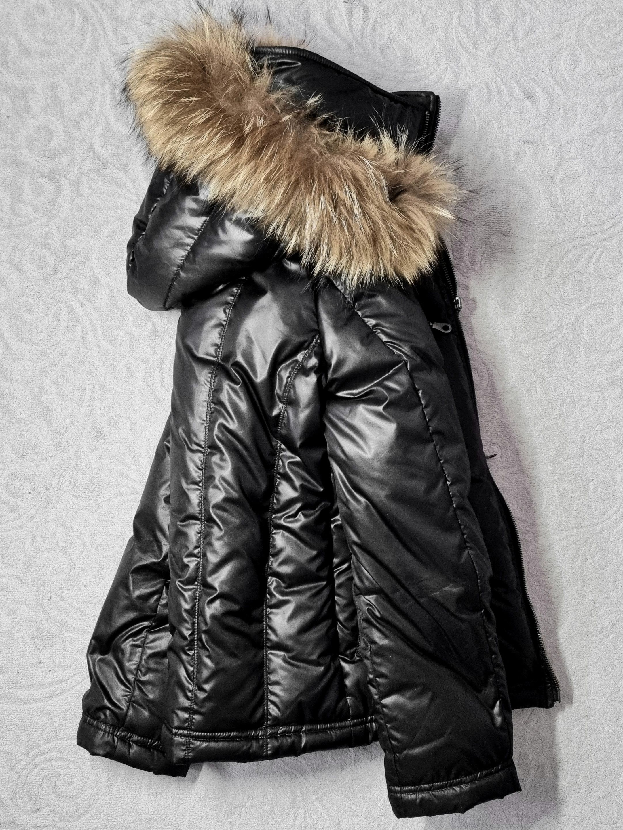 Japanese Brand Fuga Coated Down Jacket with Real Fur Size US S / EU 44-46 / 1 - 2 Thumbnail