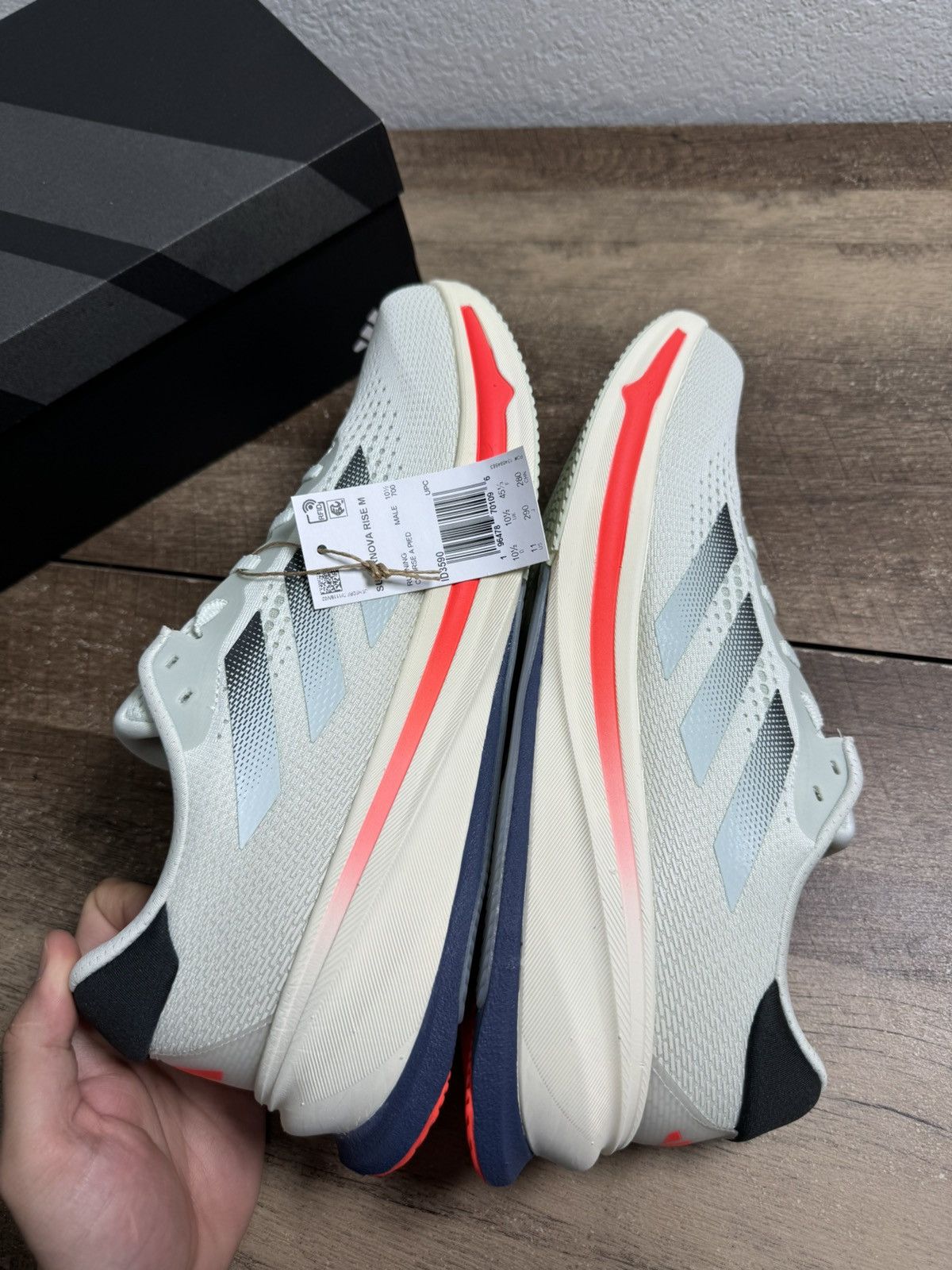 Adidas Adidas Supernova Rise Crystal Jade Carbon Solar Red Size 11 Size US 11 / EU 44 - 5 Thumbnail