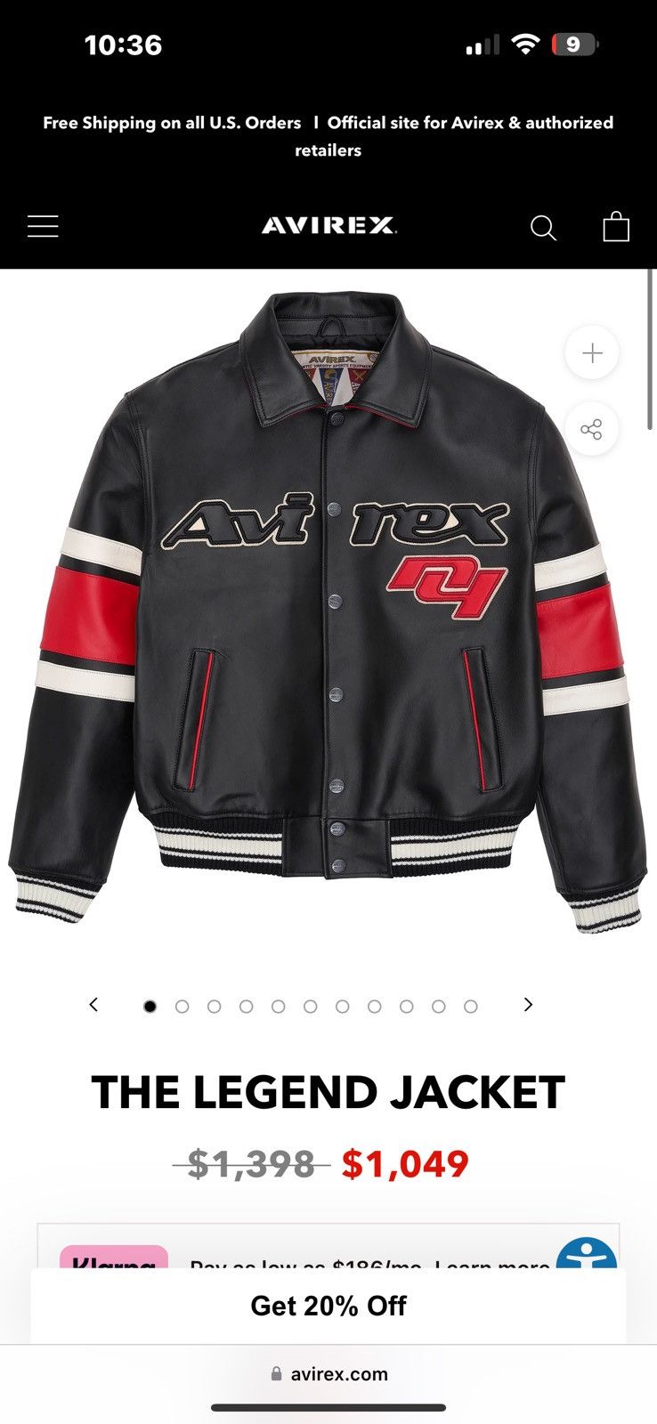 Avirex Avirex “The Legend” Leather Jacket Size US M / EU 48-50 / 2 - 3 Thumbnail