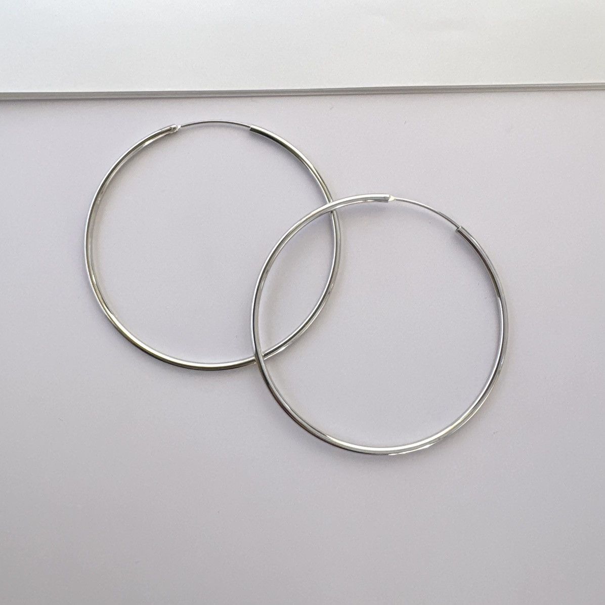 Other 60mm Silver Hoop Earrings for Women Size ONE SIZE - 2 Thumbnail
