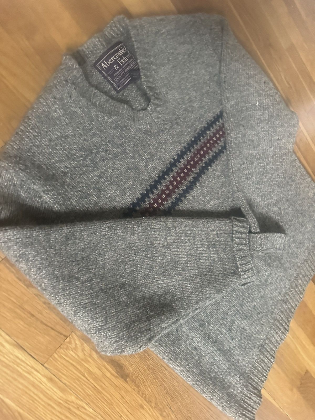 Abercrombie & Fitch × Vintage Vintage 1990s Abercrombie And Fitch 100% Wool Sweater XL Size US XL / EU 56 / 4 - 3 Thumbnail