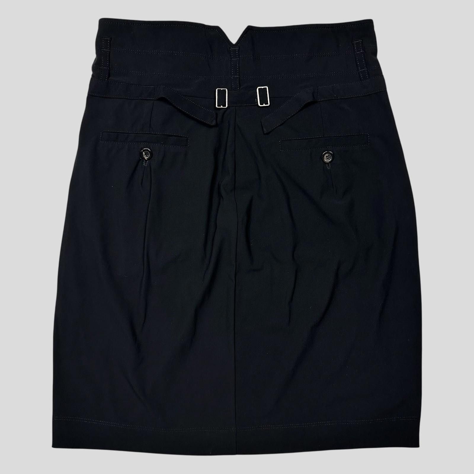 Marithe + Francois Girbaud M+FG 00’s Rayon Silk Belted Skirt with Pleats - IT42 UK8-10 Size 28" / US 6 / IT 42 - 1 Thumbnail