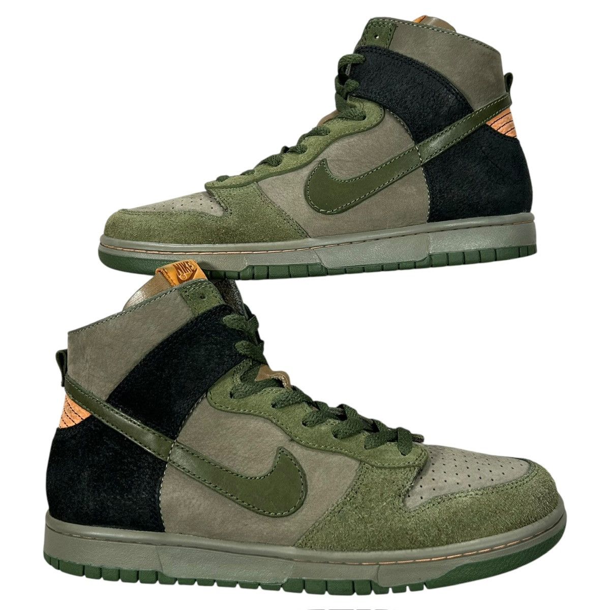 Nike VTG Dunk High NL Classic Olive Green Mandarin 2005 Sneakers Size US 9 / EU 42 - 2 Thumbnail