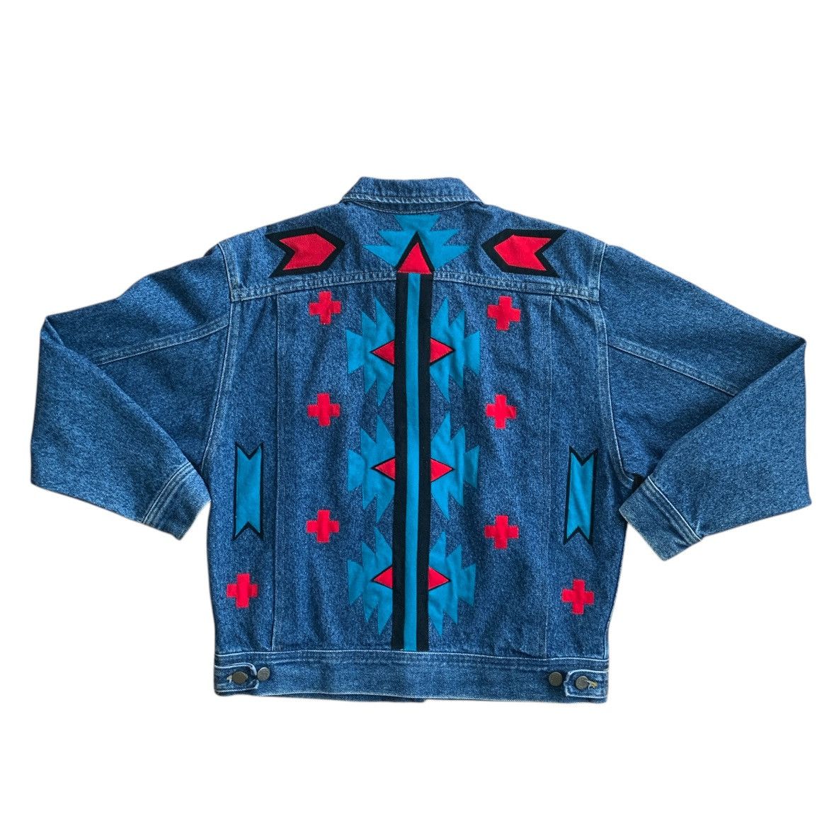Lee Lee Riders Rodeo Western Appliqué Vintage Denim Jean Jacket Size S / US 4 / IT 40 - 4 Thumbnail