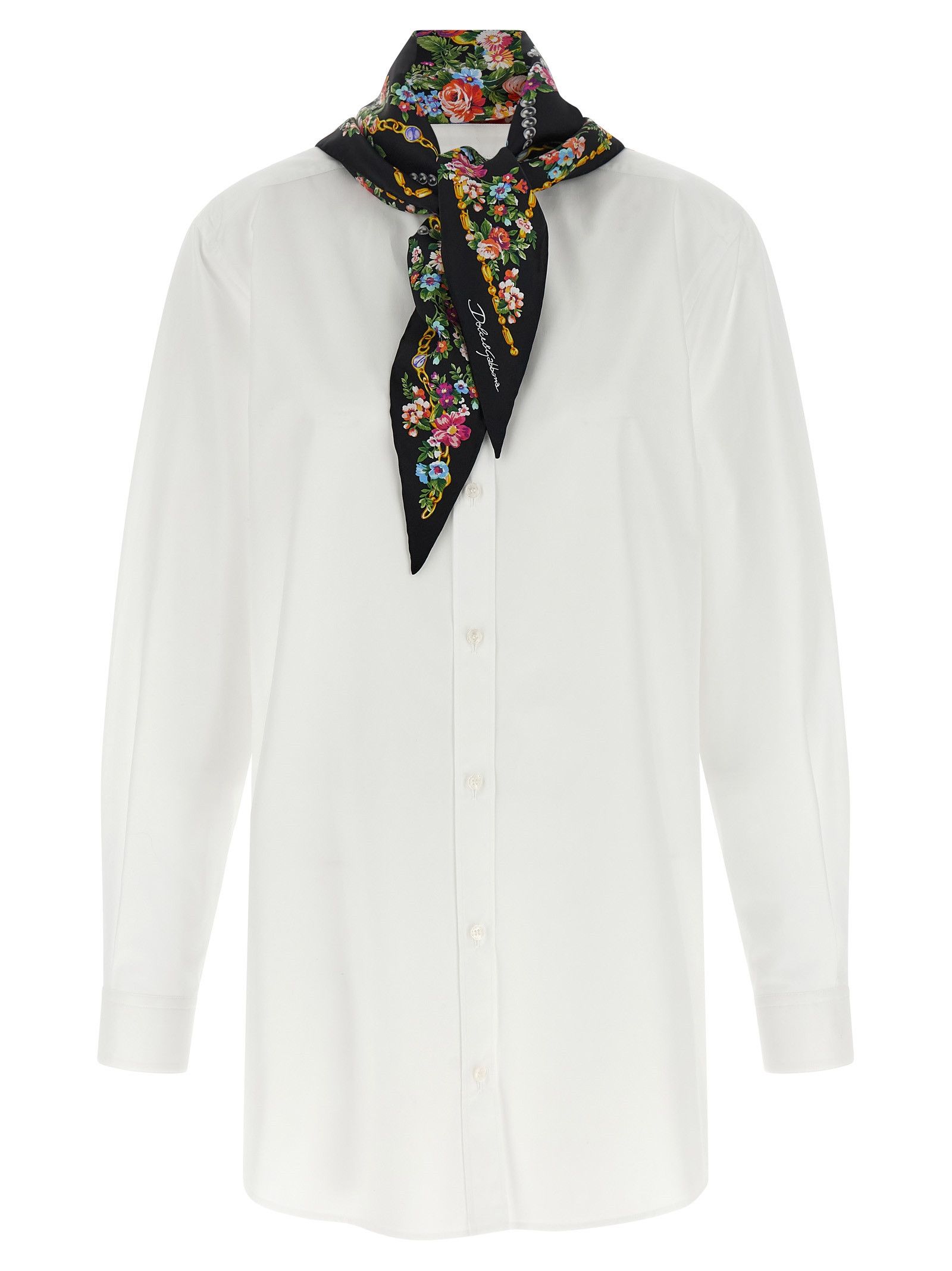 Dolce & Gabbana Shirt With Scarf Size S / US 4 / IT 40 - 1 Thumbnail