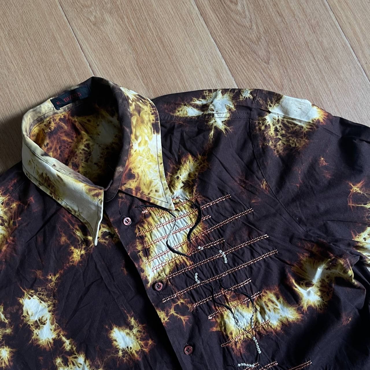 20471120 × Japanese Brand Vintage Shirt Fire Flash Size US L / EU 52-54 / 3 - 6 Thumbnail