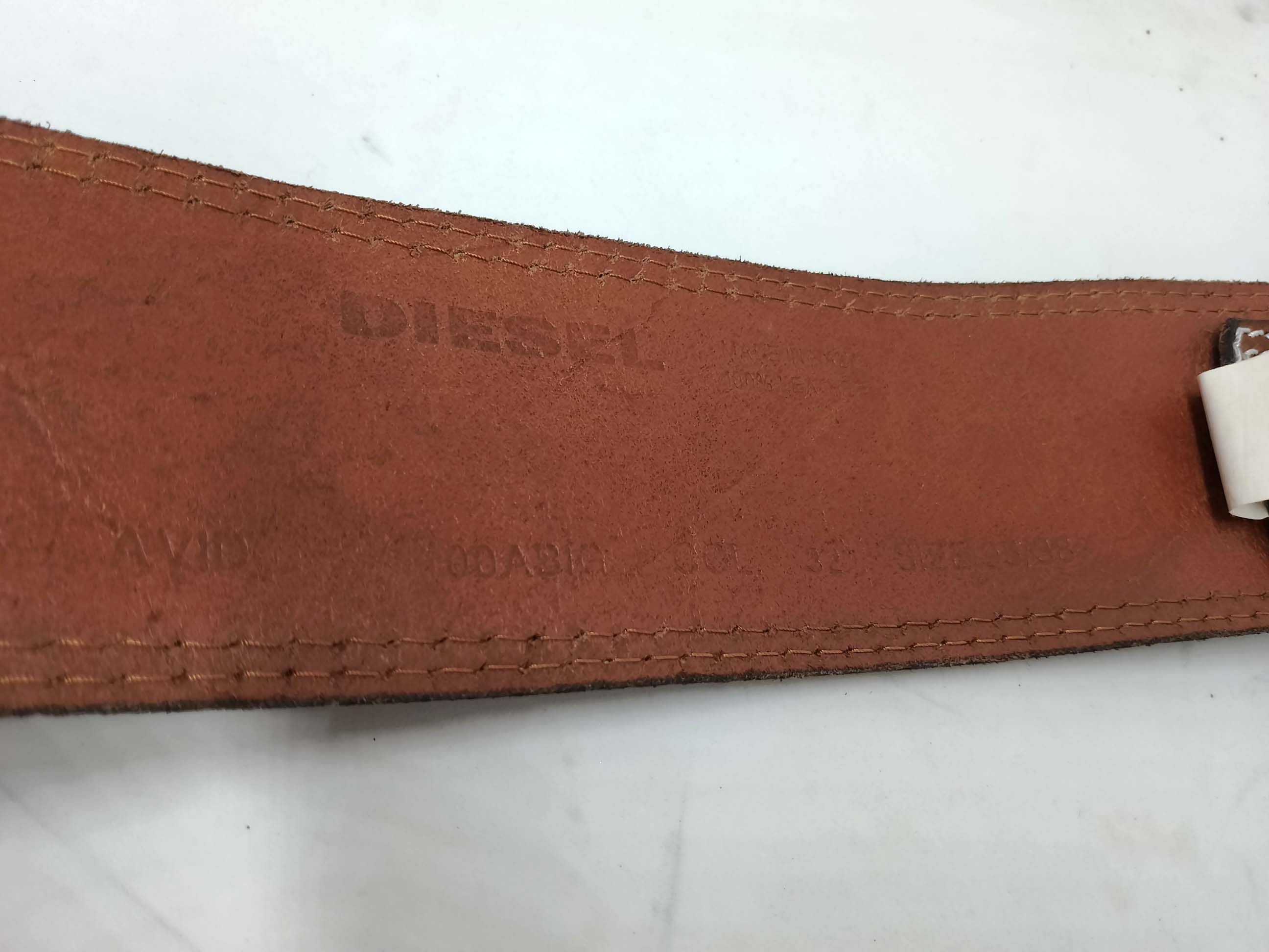 Diesel Diesel Wide Leather Belt – Brown – Size 95/38 – 70 mm Size ONE SIZE - 11 Thumbnail