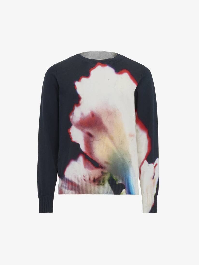 Alexander McQueen o1w1db10725 Solarised Flower Jumper in Multicolor Size US XL / EU 56 / 4 - 1 Thumbnail