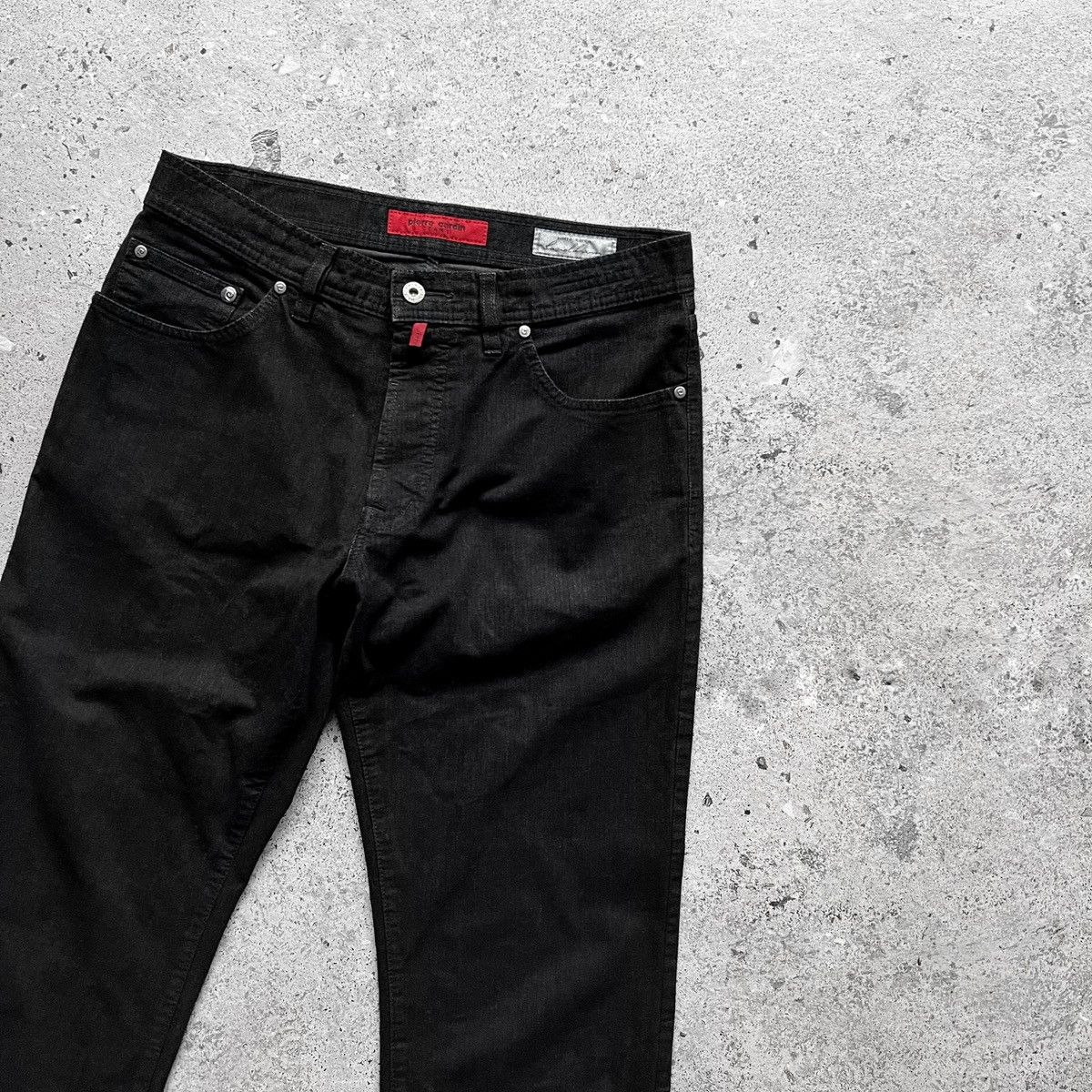 Designer × Pierre Cardin Pierre Cardin Men’s Black Solid Pant Jeans Pockets Zip Size US 34 / EU 50 - 3 Thumbnail