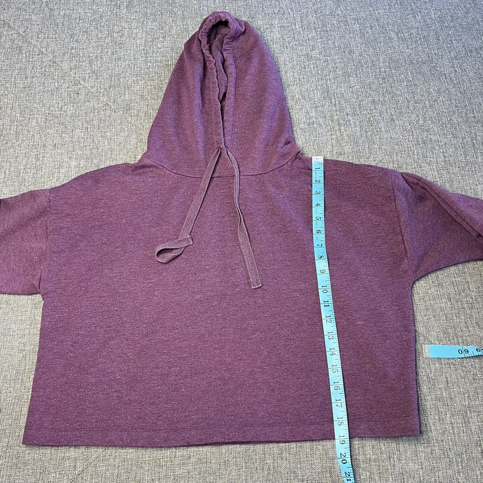 Other Z By Zella Cropped Hoodie M Purple Sweatshirt Pullover Loose Size M / US 6-8 / IT 42-44 - 3 Thumbnail