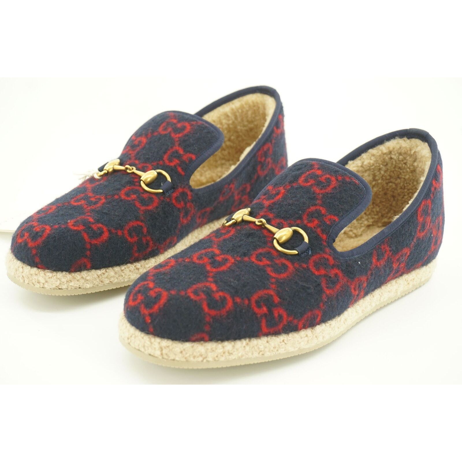 Gucci Gucci Fria GG Horsebit Espadrille Loafer Size 7.5G Wool Fur Size US 8 / EU 41 - 11 Thumbnail