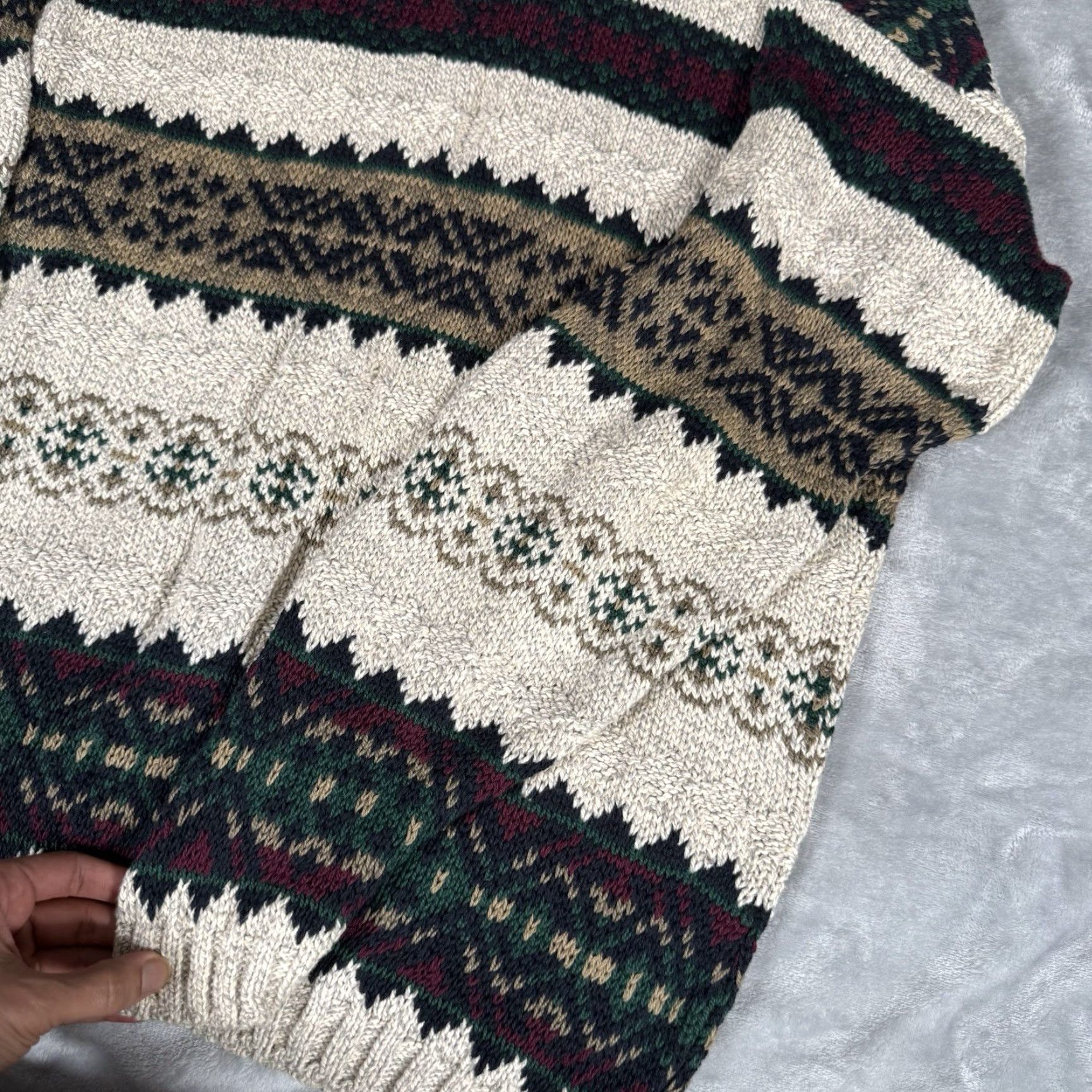 Vintage VINTAGE Peconic Bay Traders Sweater Mens LT Tall Striped Cotton Made In USA Size US L / EU 52-54 / 3 - 3 Thumbnail