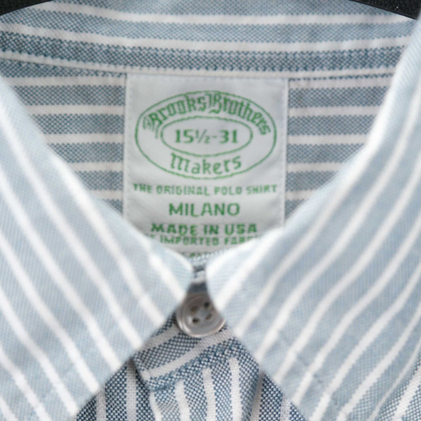 Brooks Brothers Brooks Brothers OCBD Shirt Green Stripe Made in USA 15.5-30 Size US S / EU 44-46 / 1 - 3 Thumbnail