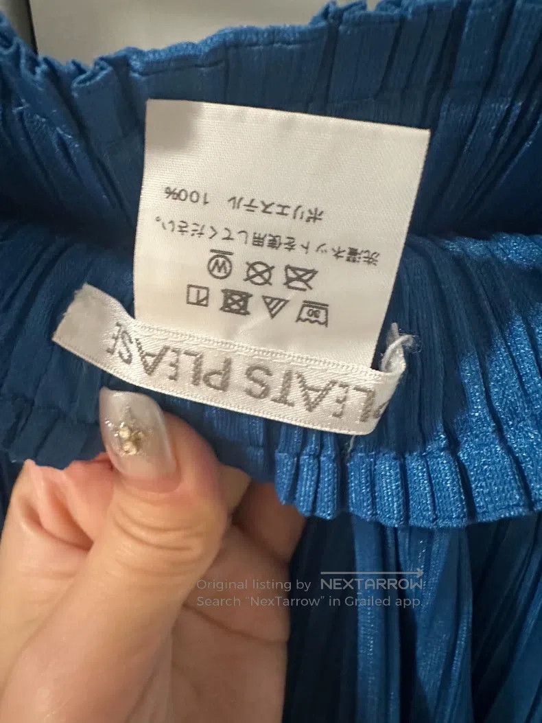 Issey Miyake Issey Miyake size:3 Blue Pleated Wide-leg Trousers Size 42" / US 20 - 2 Thumbnail