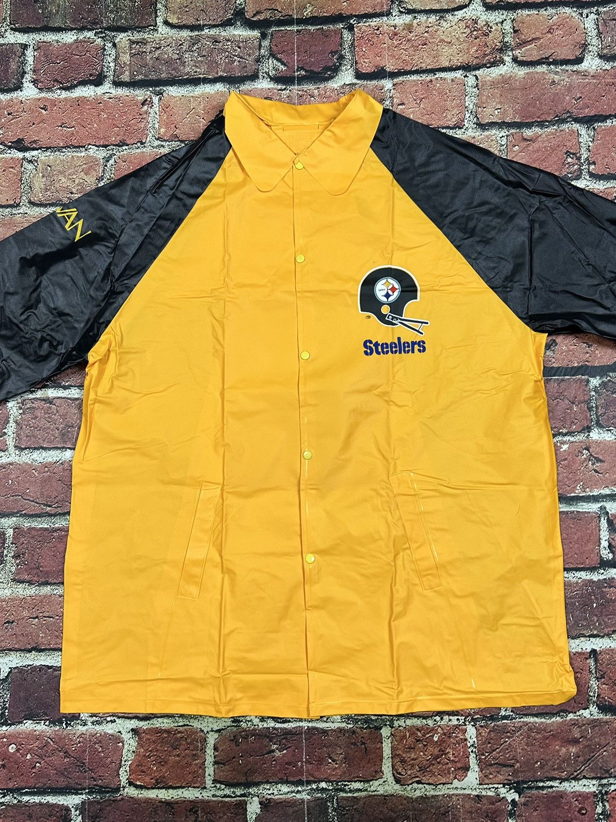 NFL Vintage 70s/80s Sears Pittsburgh Steelers Vinyl Rain Coat Size US XL / EU 56 / 4 - 3 Thumbnail