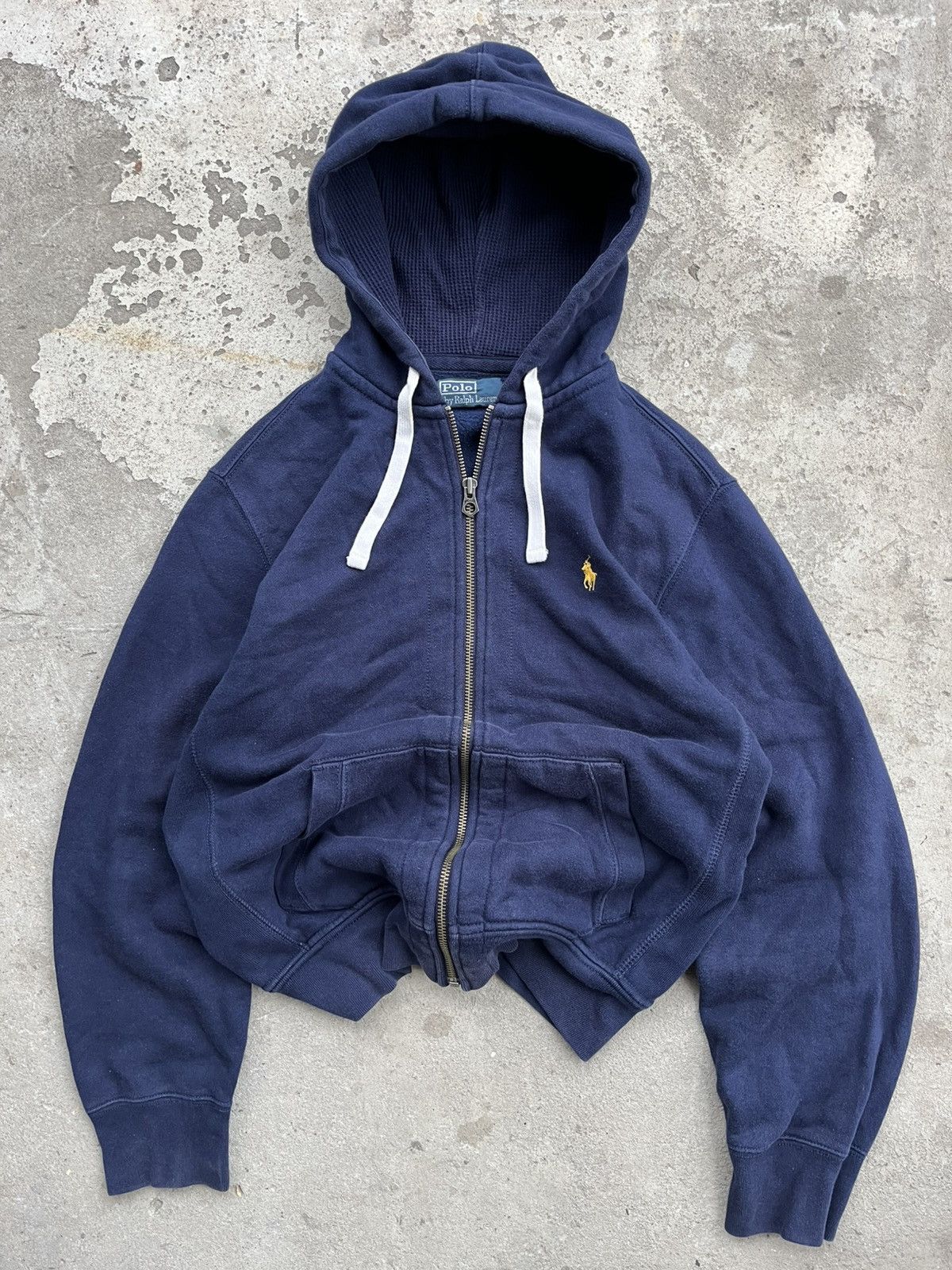 Polo Ralph Lauren × Vintage Vintage Polo Ralph Lauren Cotton Zip Up Faded Hoodie Blue Size US M / EU 48-50 / 2 - 1 Thumbnail