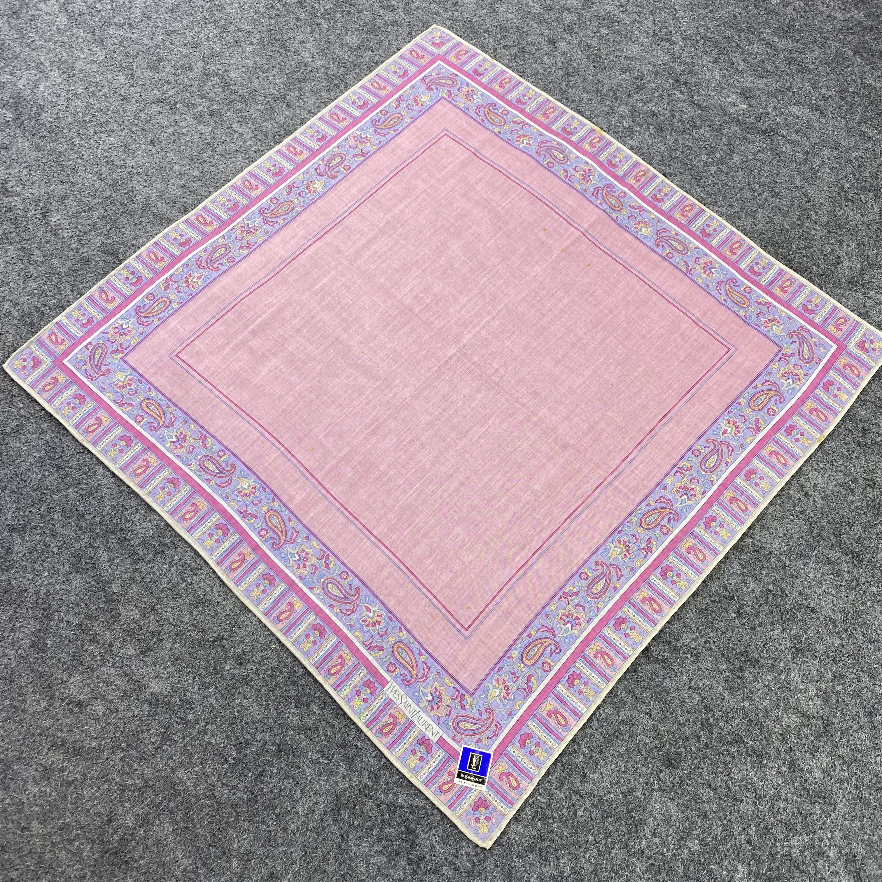 Vintage × Yves Saint Laurent Yves Saint Laurent Handkerchief / Bandana / Neckerchief-B627 Size ONE SIZE - 4 Thumbnail