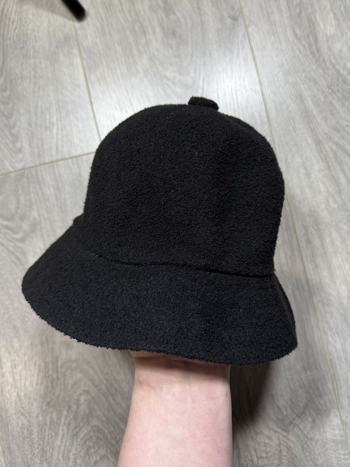 Kangol × Vintage KANGOL Black Bermuda Bucket Hat Kangaroo Logo Sz S Cap Size ONE SIZE - 3 Thumbnail