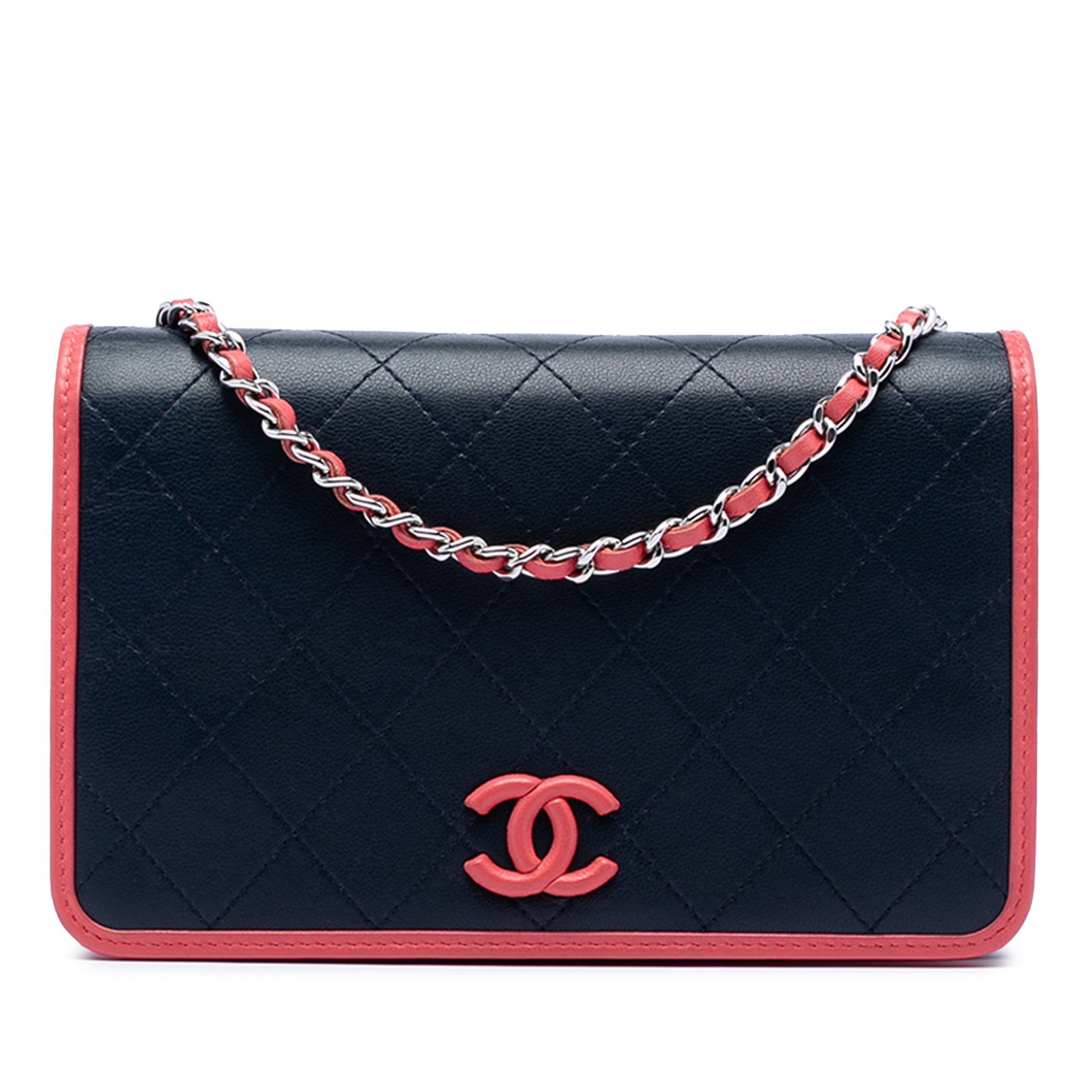 Quilted Lambskin Color Pop CC Wallet on Chain