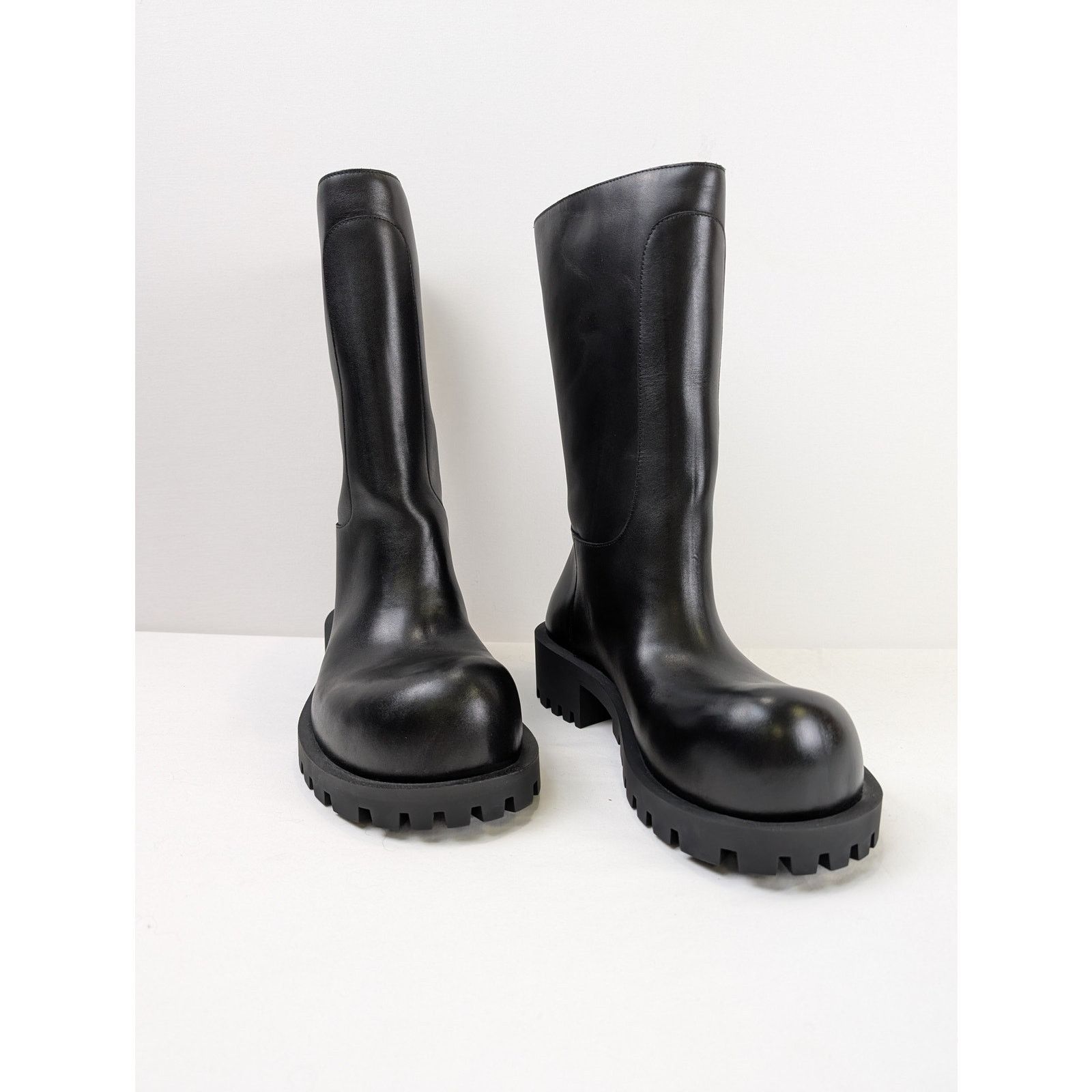 Balenciaga o1rshd1 New Matt CalfSkin Hummer Bootie Boots in Black Size US 11 / EU 44 - 4 Thumbnail