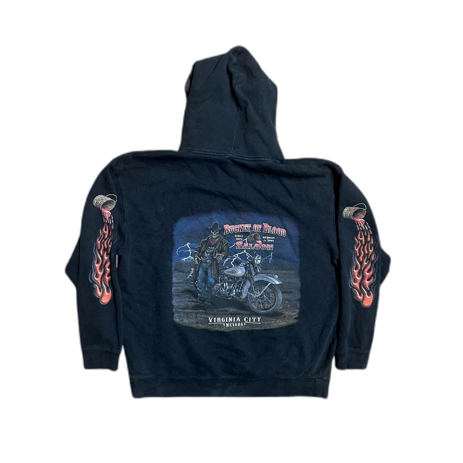 The Unbranded Brand Bucket of Blood Saloon Bike Hoodie Black 2XL Size US XXL / EU 58 / 5 - 1 Thumbnail