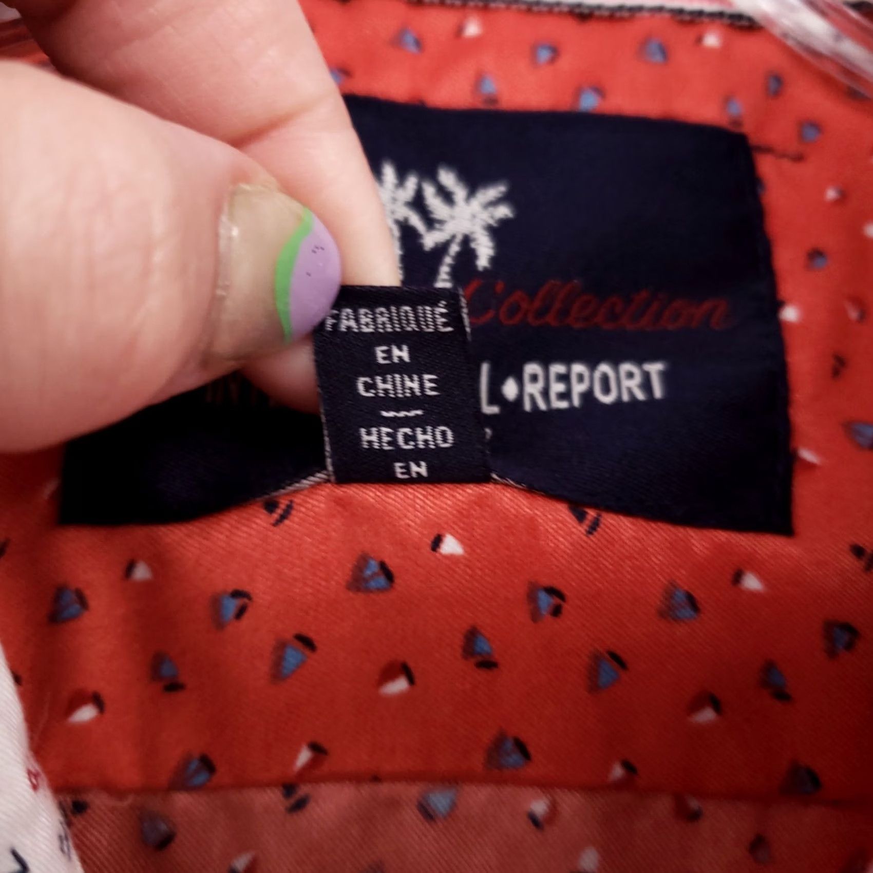 Vintage International Report Button-Down Shirt Mens Small Orange Holiday Tropical Collection Geometric Short Sleeve Collared Button-Up Size US S / EU 44-46 / 1 - 6 Thumbnail
