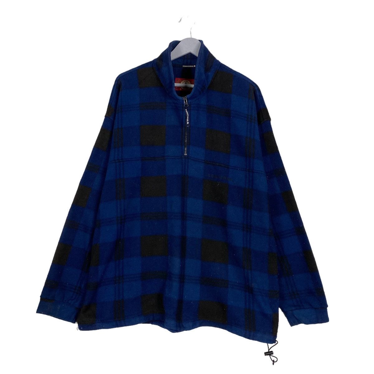 image of Vintage 90's Converse Small Logo Halfzip Fleece in Blue, Men's (Size XL)