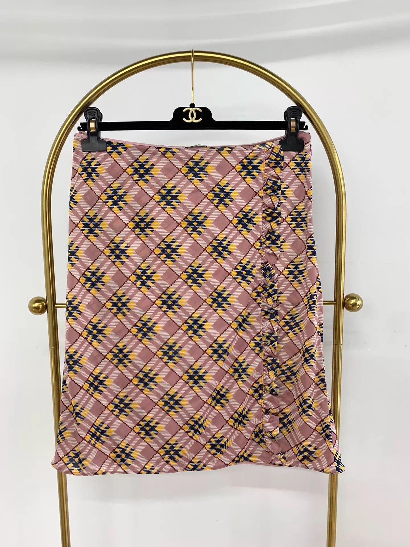 Miu Miu MIU MIU Women's Checked Skirt 38 Near New Size 26" / US 2 / IT 38 - 1 Thumbnail