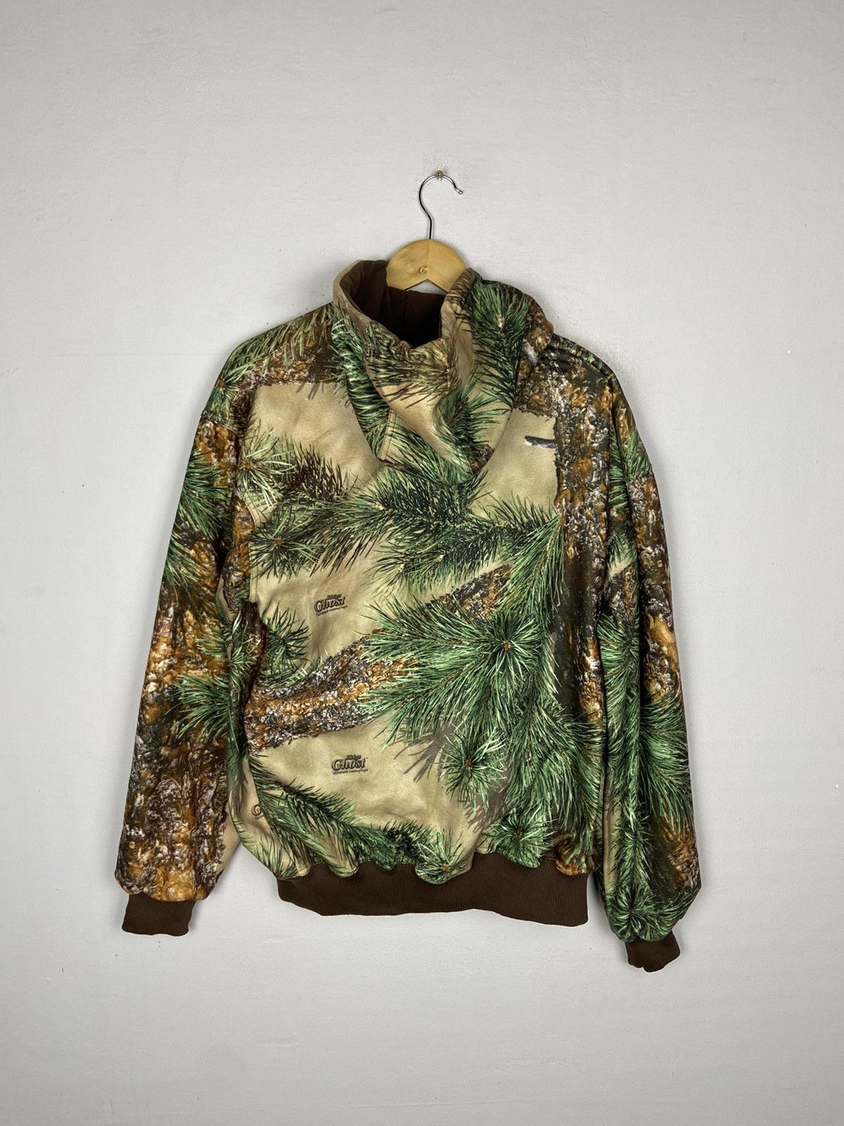Vintage CAMOUFLAGE FOREST ALLOVERPRINT HOODED REVERSIBLE Size US L / EU 52-54 / 3 - 5 Thumbnail