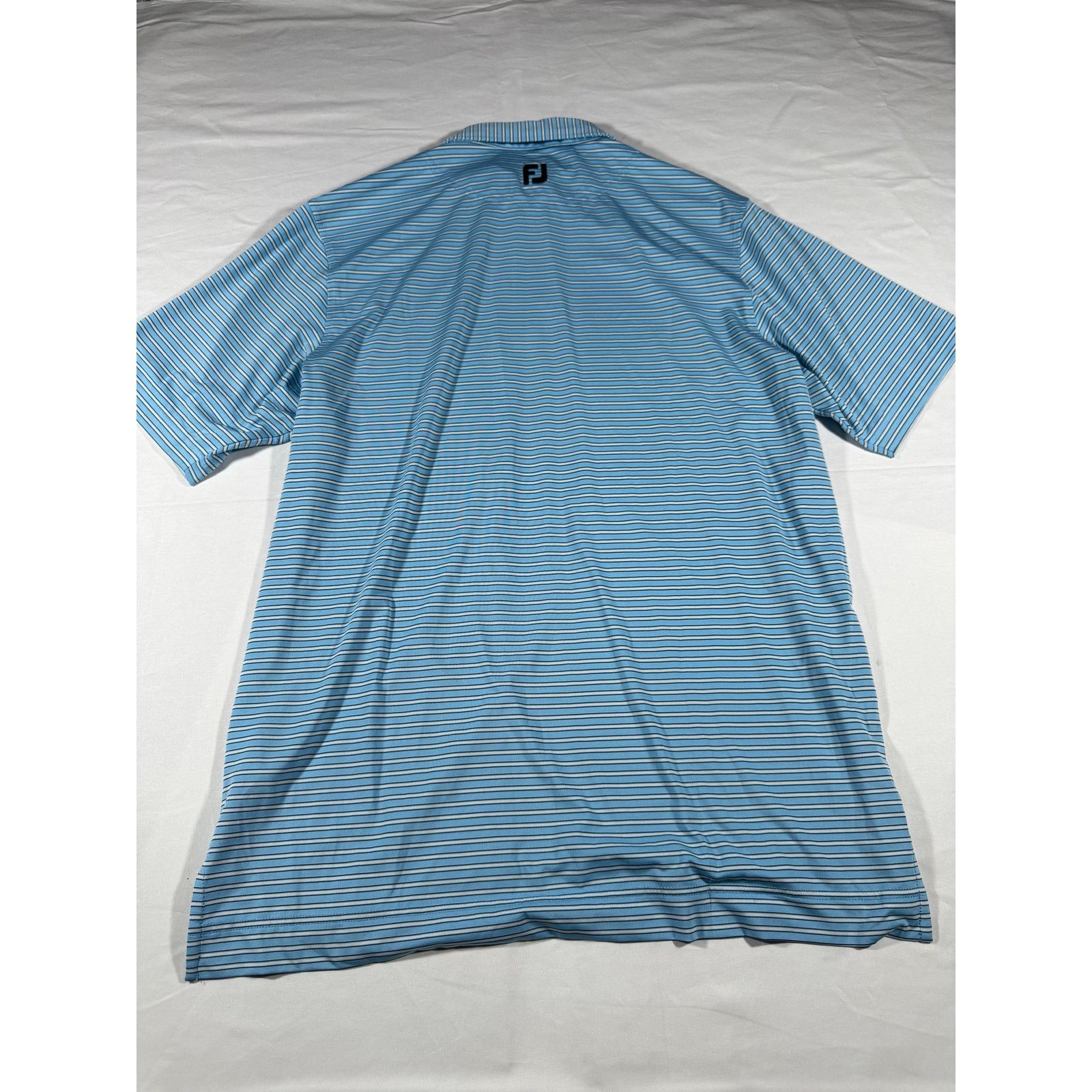Footjoy FootJoy Golf Polo Shirt Mens Large Blue Striped Performance Size US L / EU 52-54 / 3 - 2 Thumbnail