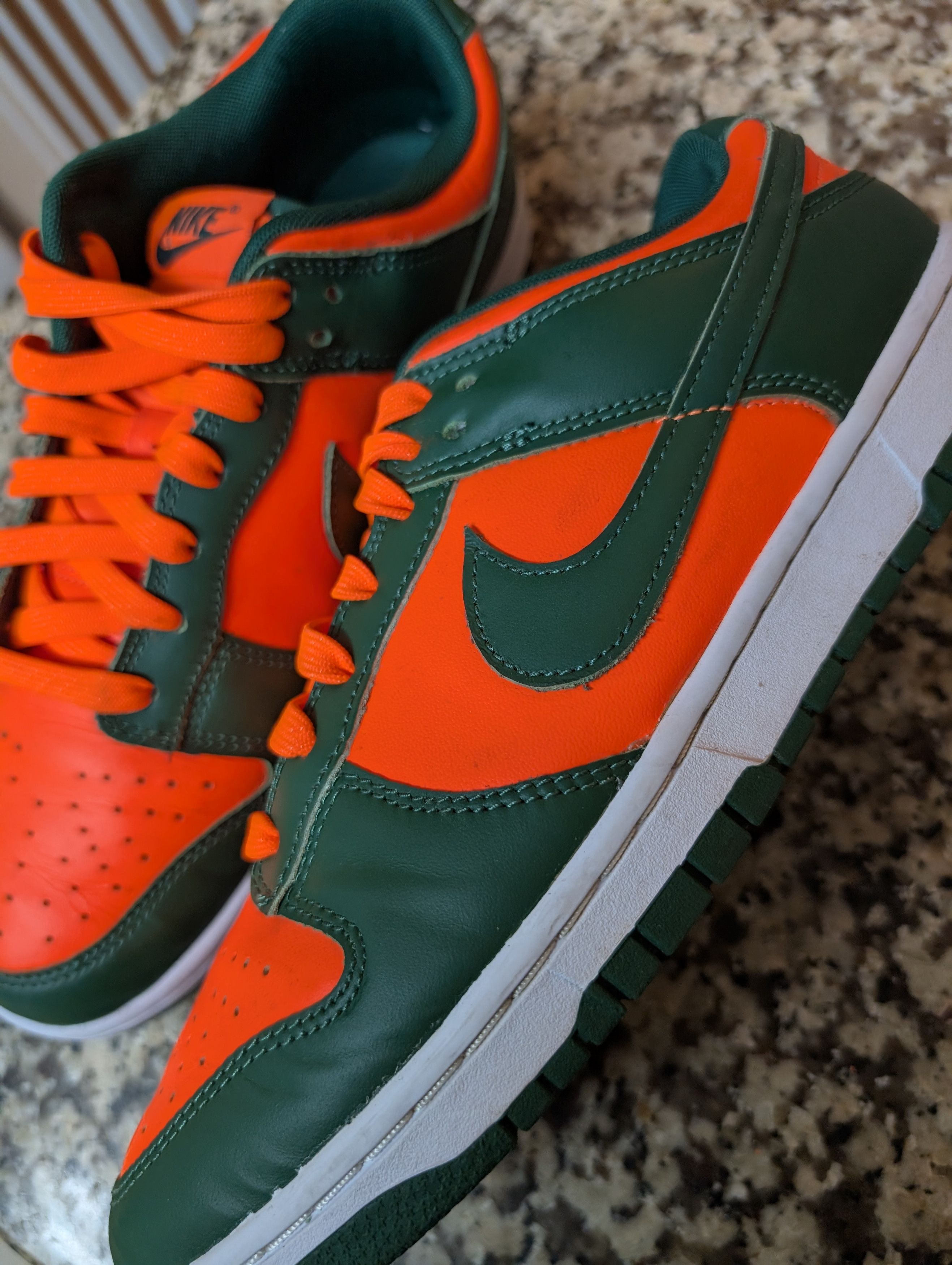 Nike Nike Dunk Low Retro " Miami Hurricanes " Size US 9.5 / EU 42-43 - 17 Thumbnail