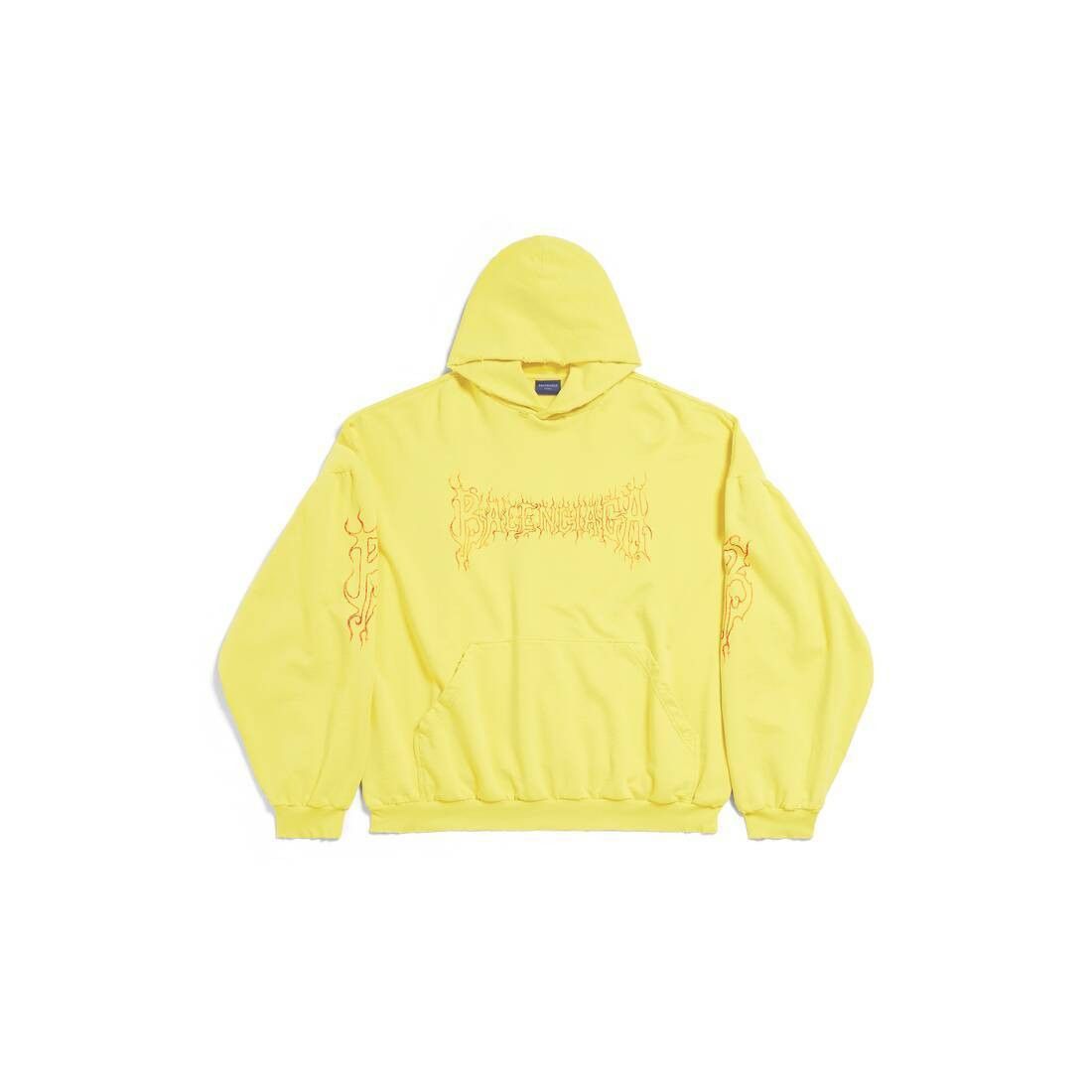 Balenciaga o1la1rc1a0725 Darkwave Round Hoodie Oversized in Yellow Size US M / EU 48-50 / 2 - 1 Thumbnail