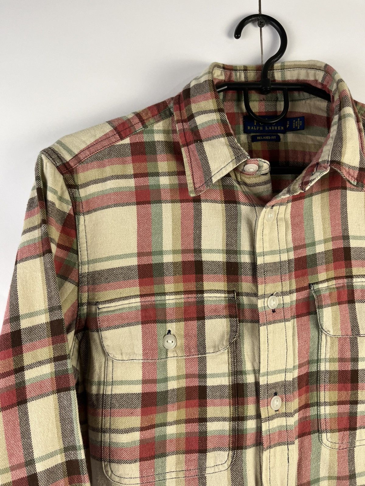 Ralph Lauren Ralph Lauren Men's Cotton Plaid Long Sleeve Shirt Button Up Size US S / EU 44-46 / 1 - 2 Thumbnail