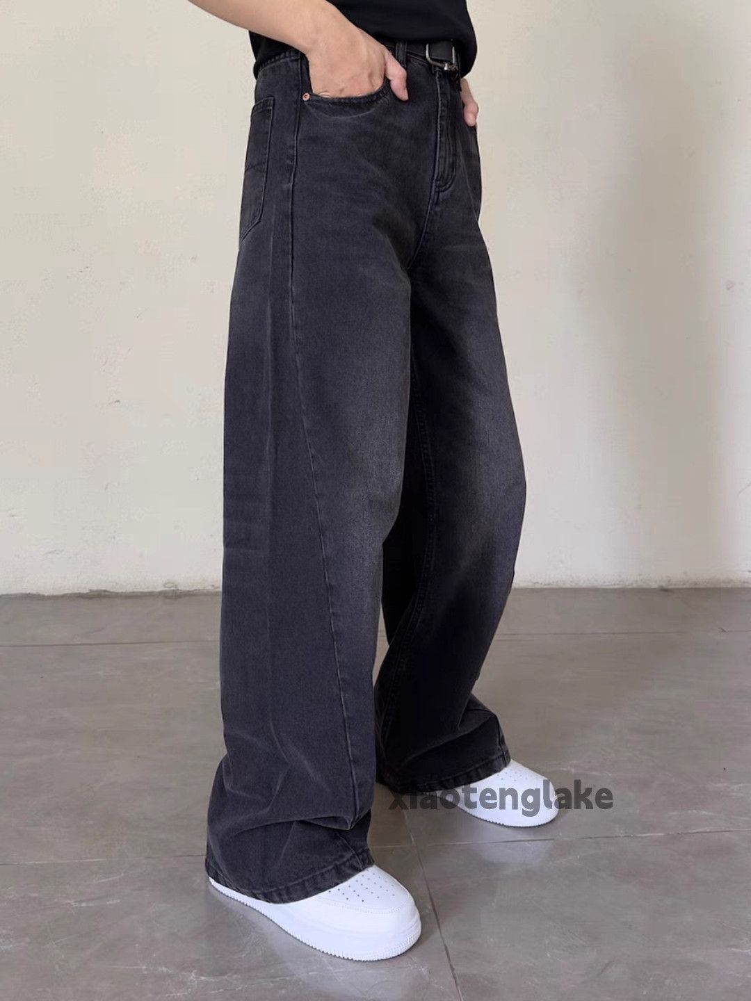 Jean Unisex utility loose baggy skate hiphop yuppie jeans Size US 32 / EU 48 - 1 Thumbnail