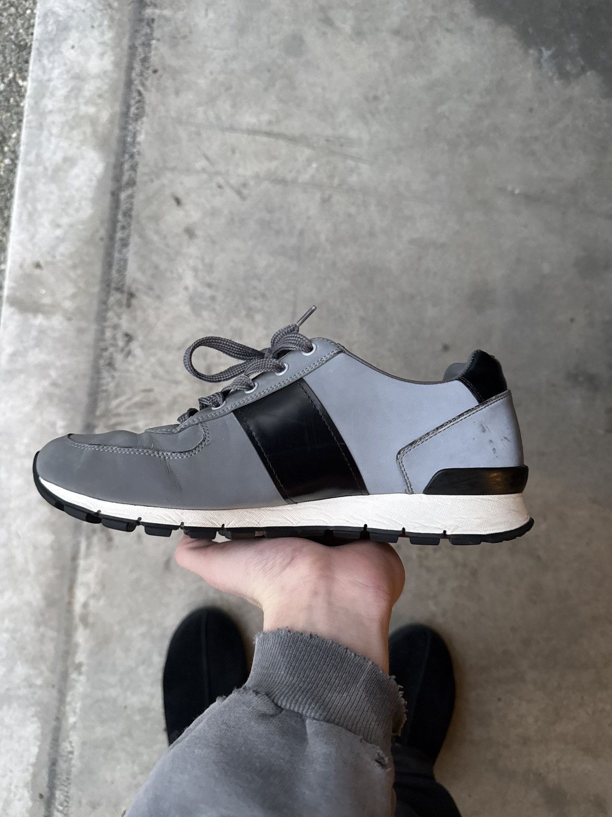 Prada Prada Match Race Sneakers – Grey/Black – Authenticity Check Size US 8 / EU 41 - 6 Thumbnail